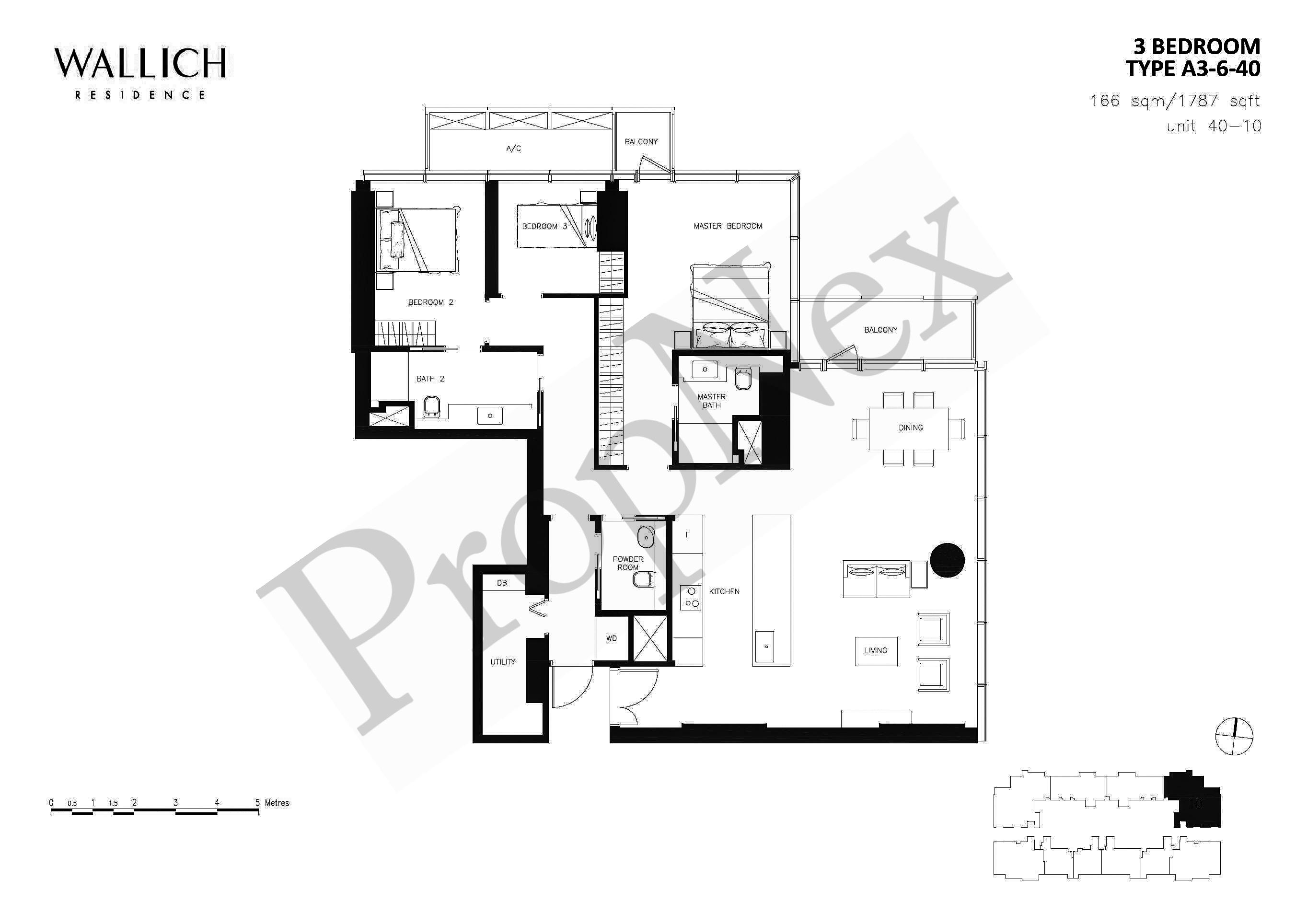 Wallich Residence – 3 BEDROOM A3-6-40