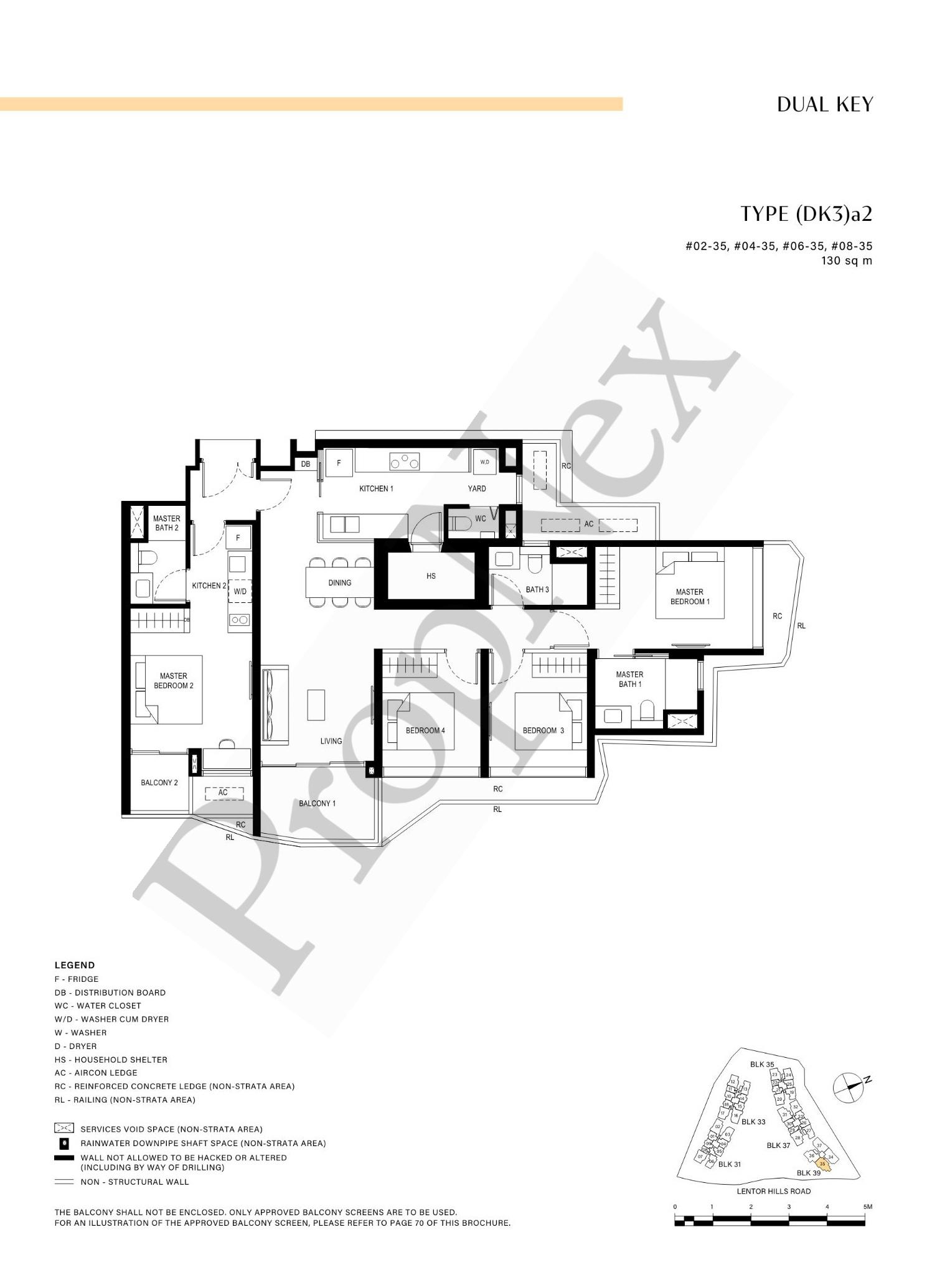 4 Bedroom Dual-Key (DK3)a2 floor plan
