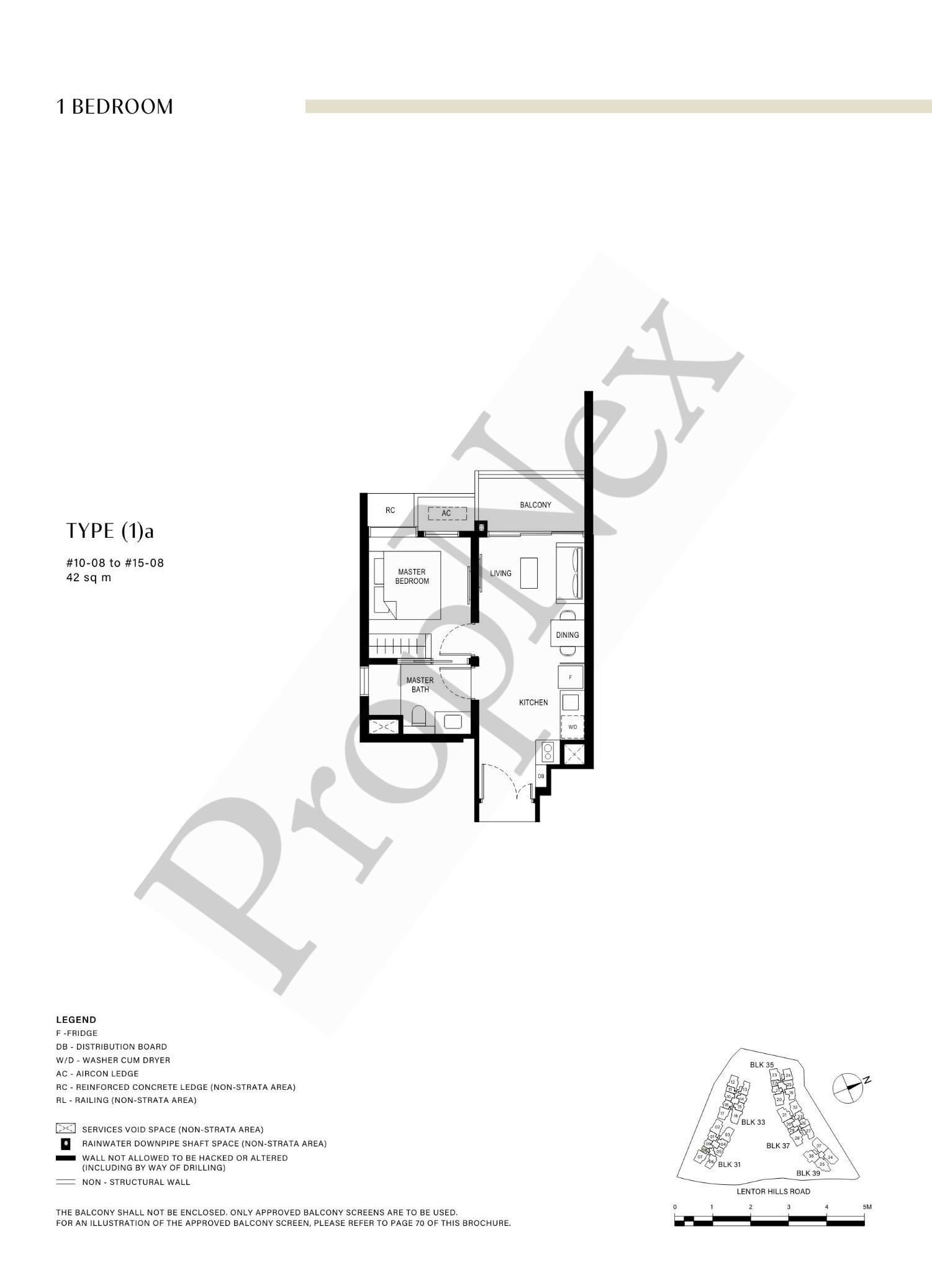 1 Bedroom (1)a floor plan