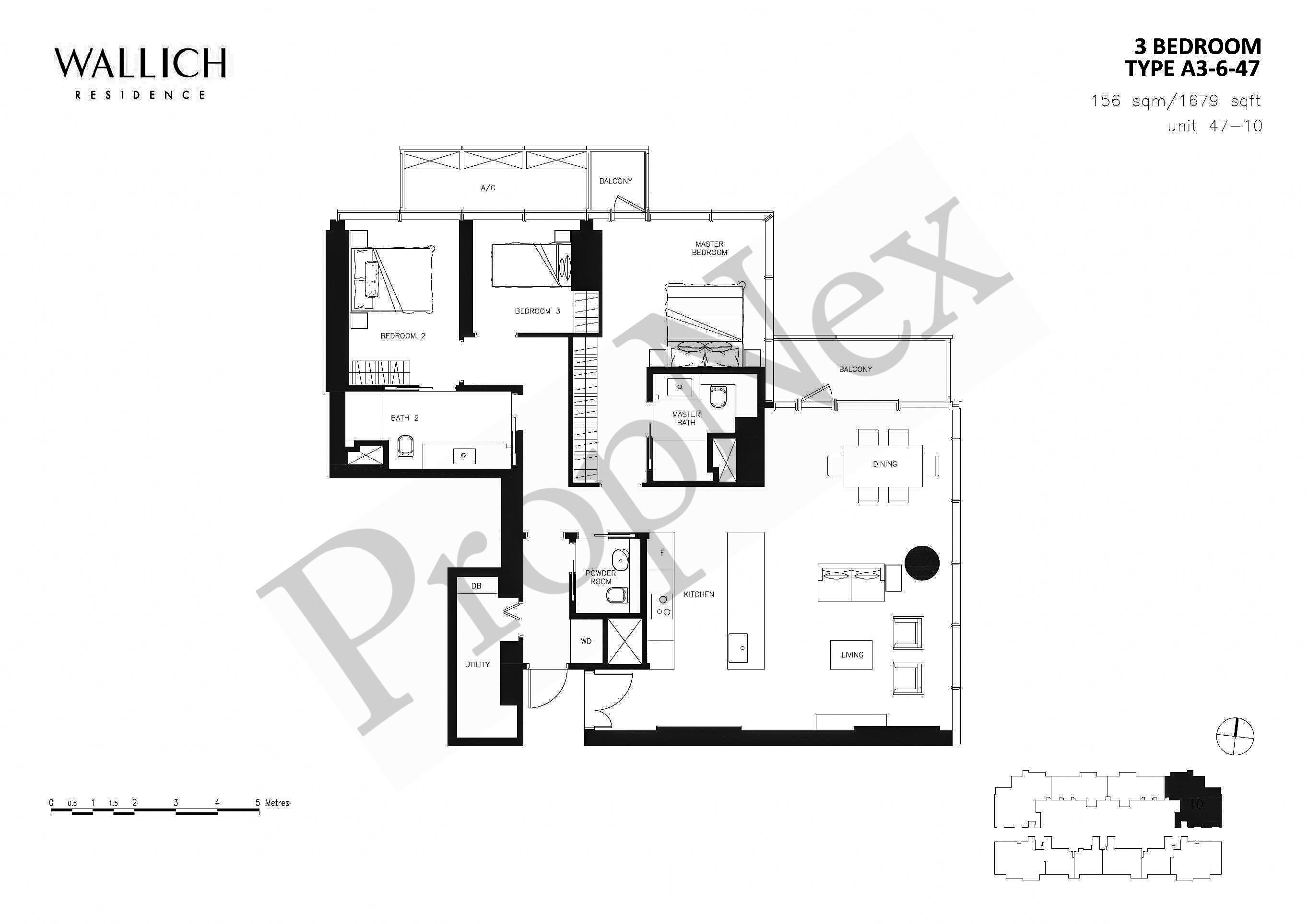 Wallich Residence – 3 BEDROOM A3-6-47