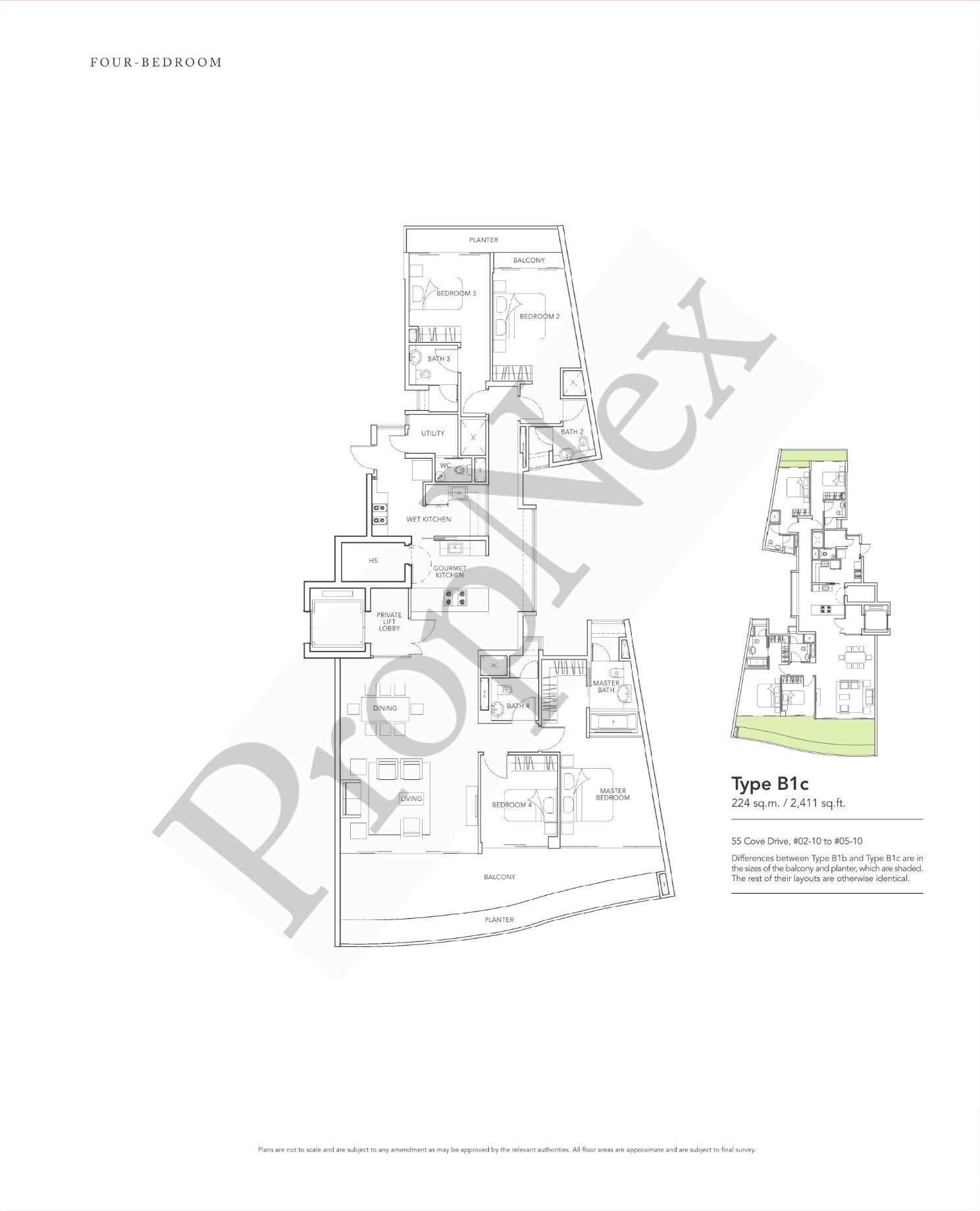 Turquoise – 4 Bedroom B1c