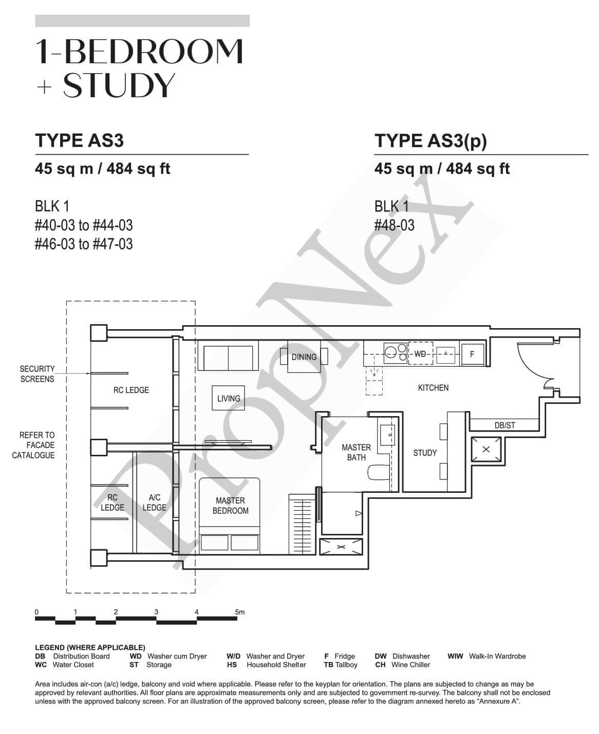 CanningHill Piers – 1-BEDROOM + STUDY AS3(p)