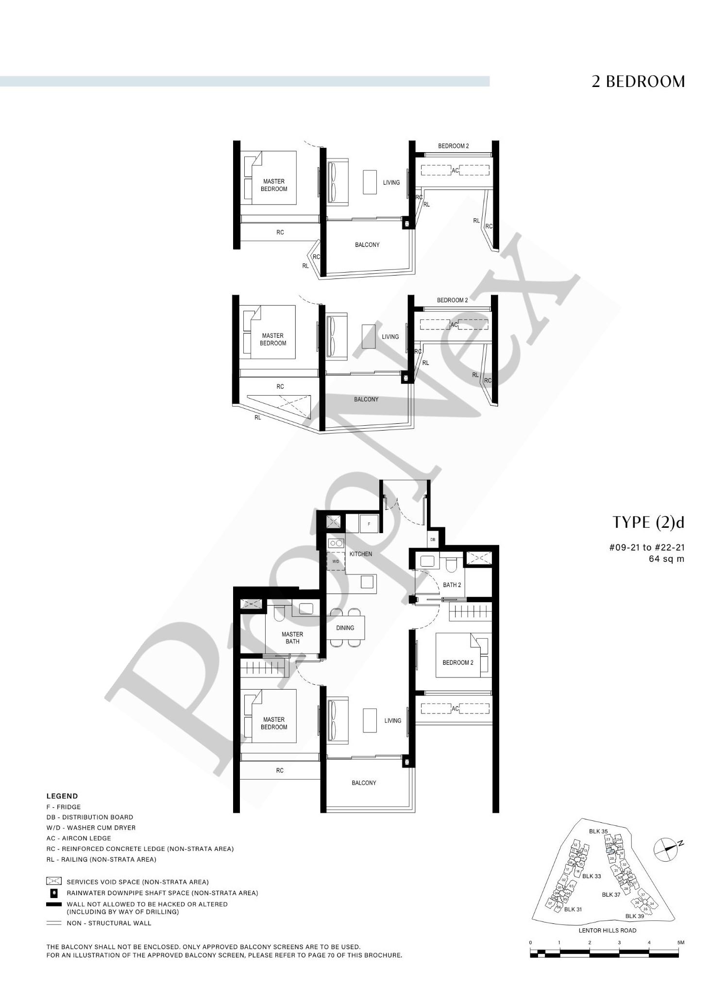 2 Bedroom (2)d floor plan