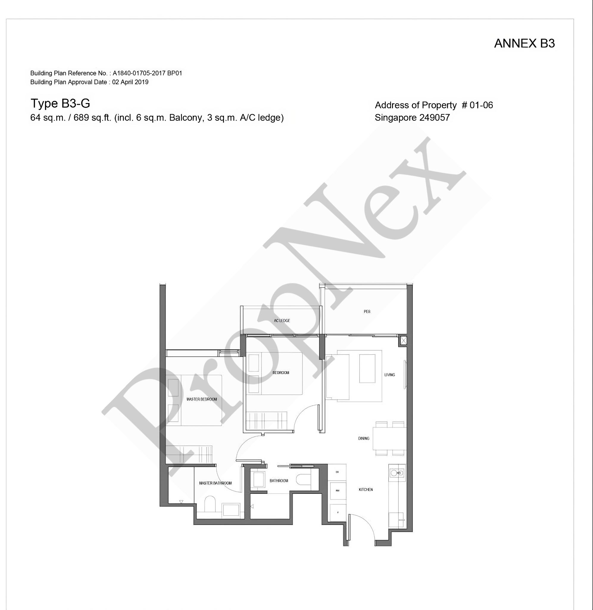 Jervois Privé – 2BR B3-G