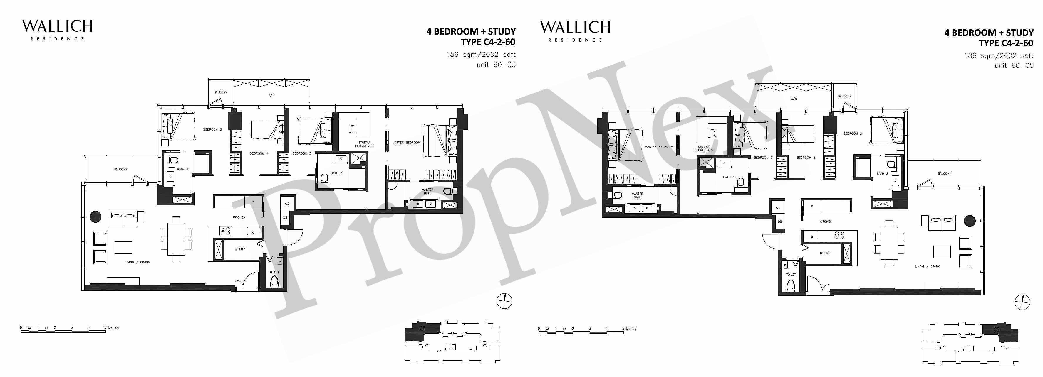 Wallich Residence – 4-BEDROOM + With Study C4-2-60 ( #60-05 )