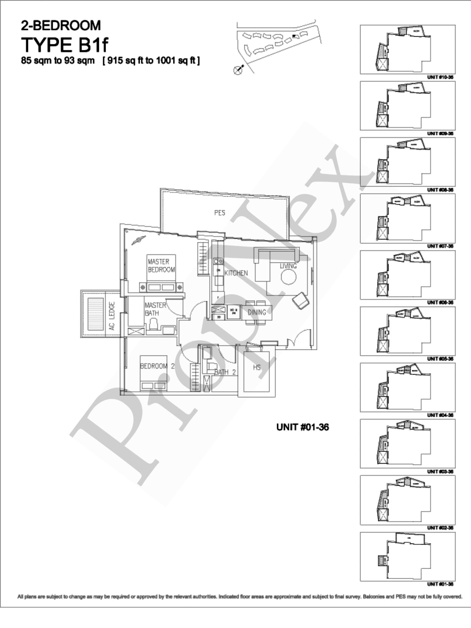 Corals at Keppel Bay – 2-BEDROOM B1f - 915sqft