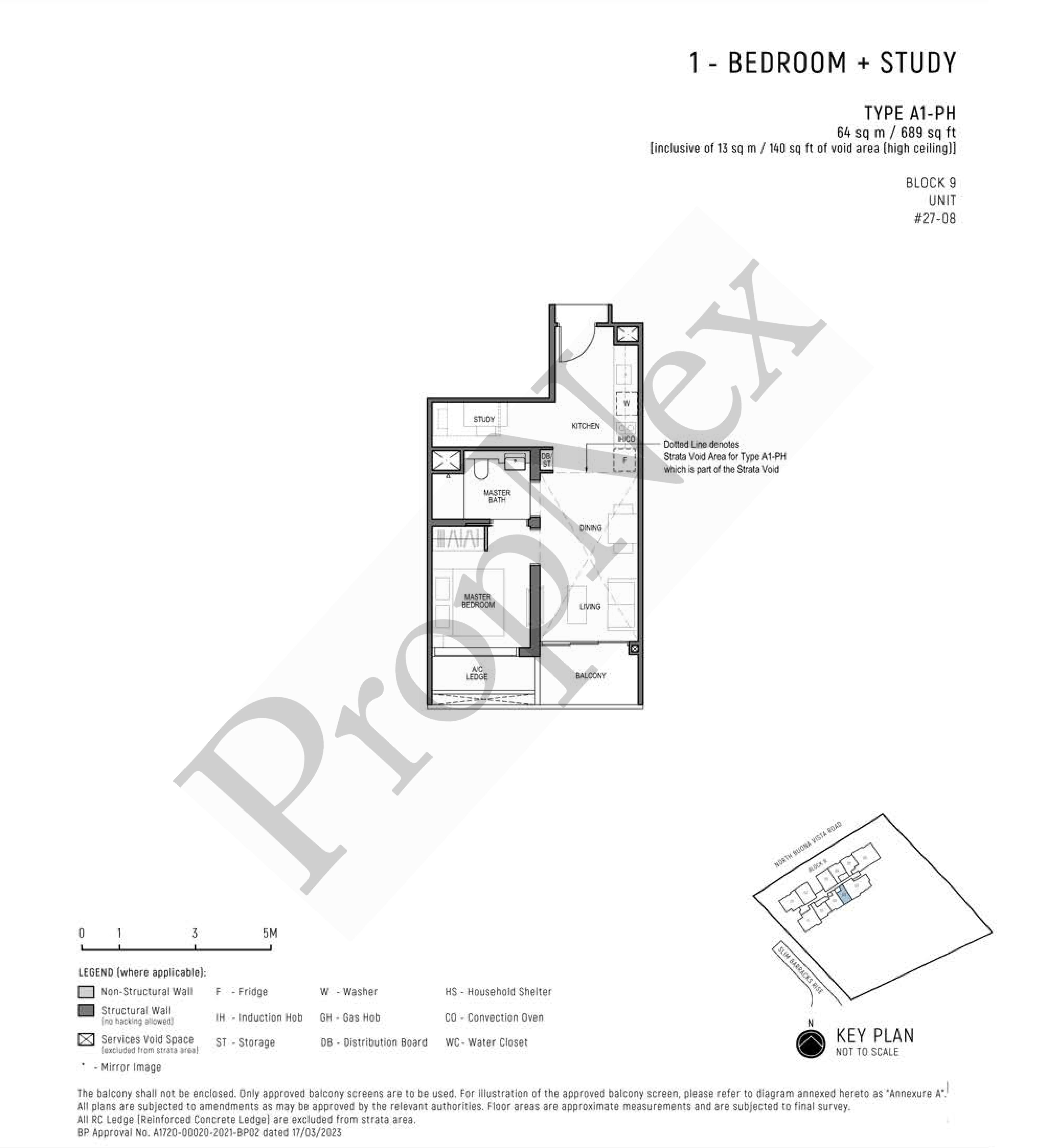 Blossoms By The Park – 1 Bedroom + Study A1-PH