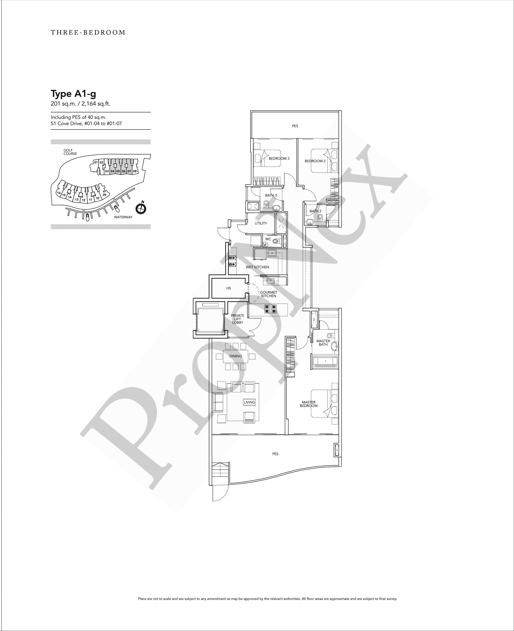 Turquoise – 3-BEDROOM A1-G