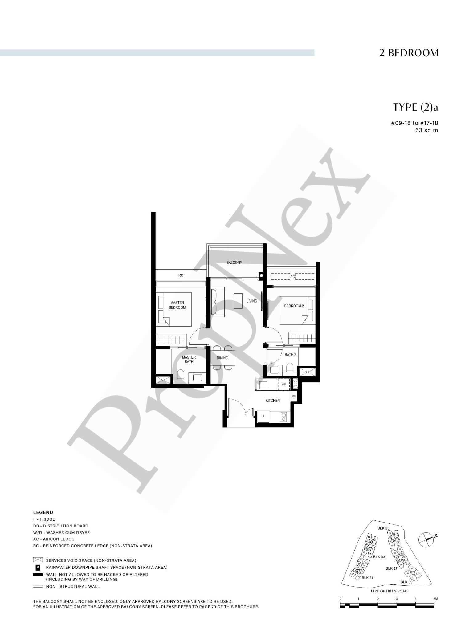 2 Bedroom (2)a floor plan