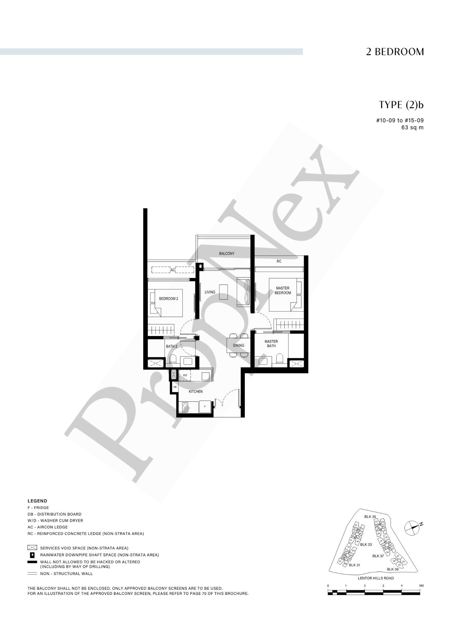 2 Bedroom (2)b floor plan