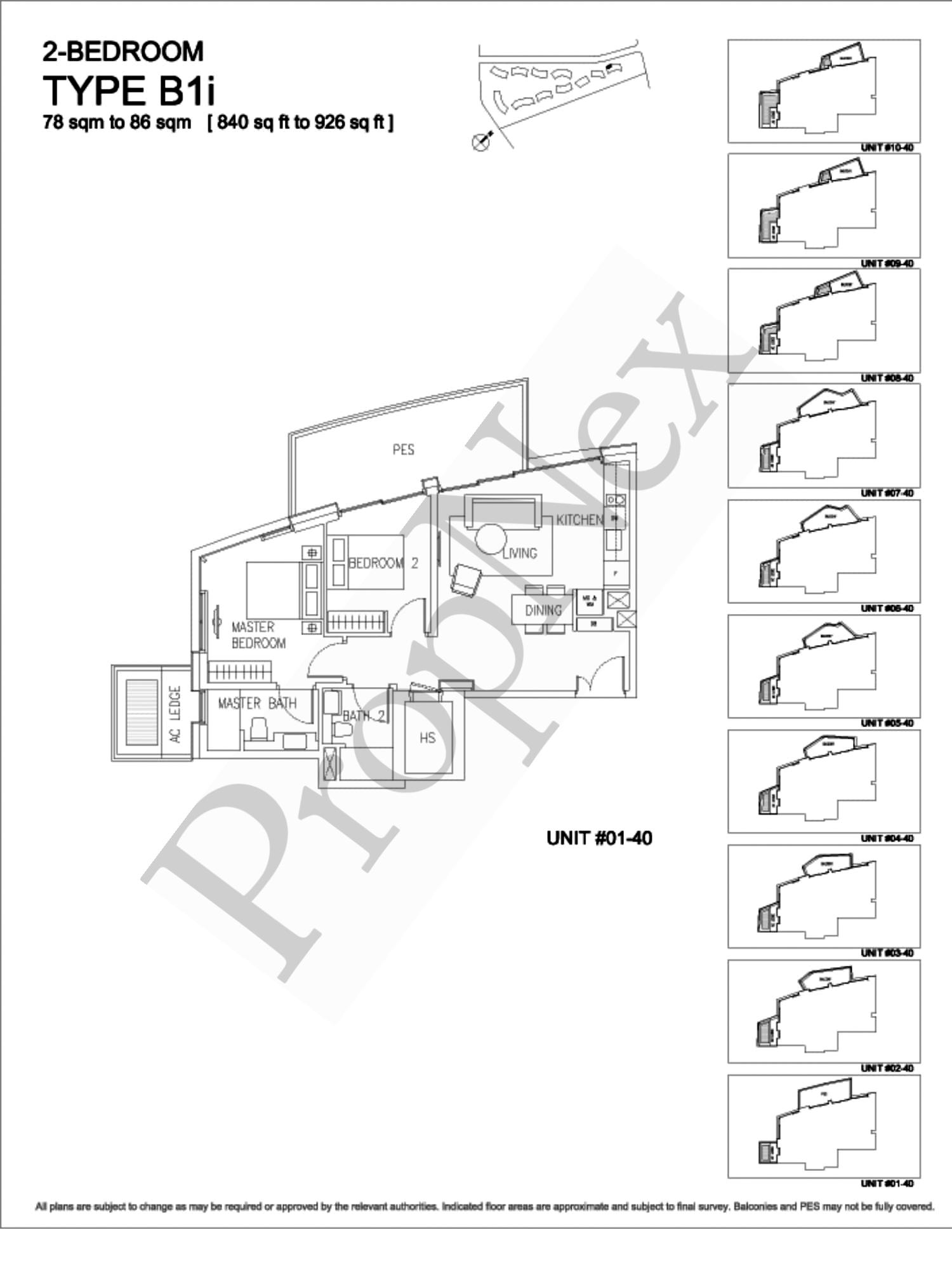 Corals at Keppel Bay – 2-BEDROOM B1i - 926sqft