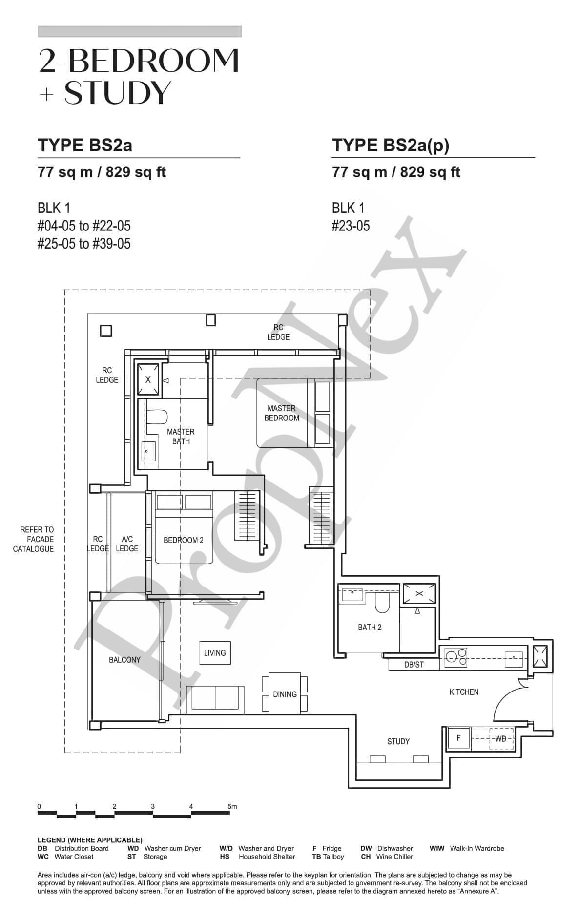 CanningHill Piers – 2-BEDROOM + STUDY BS2a