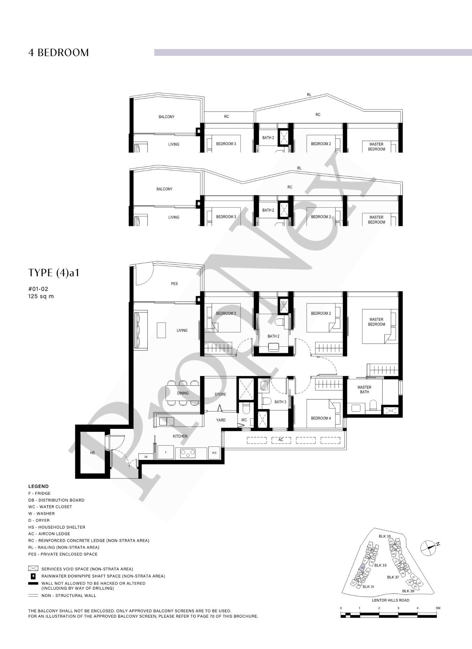 4 Bedroom (4)a1 floor plan