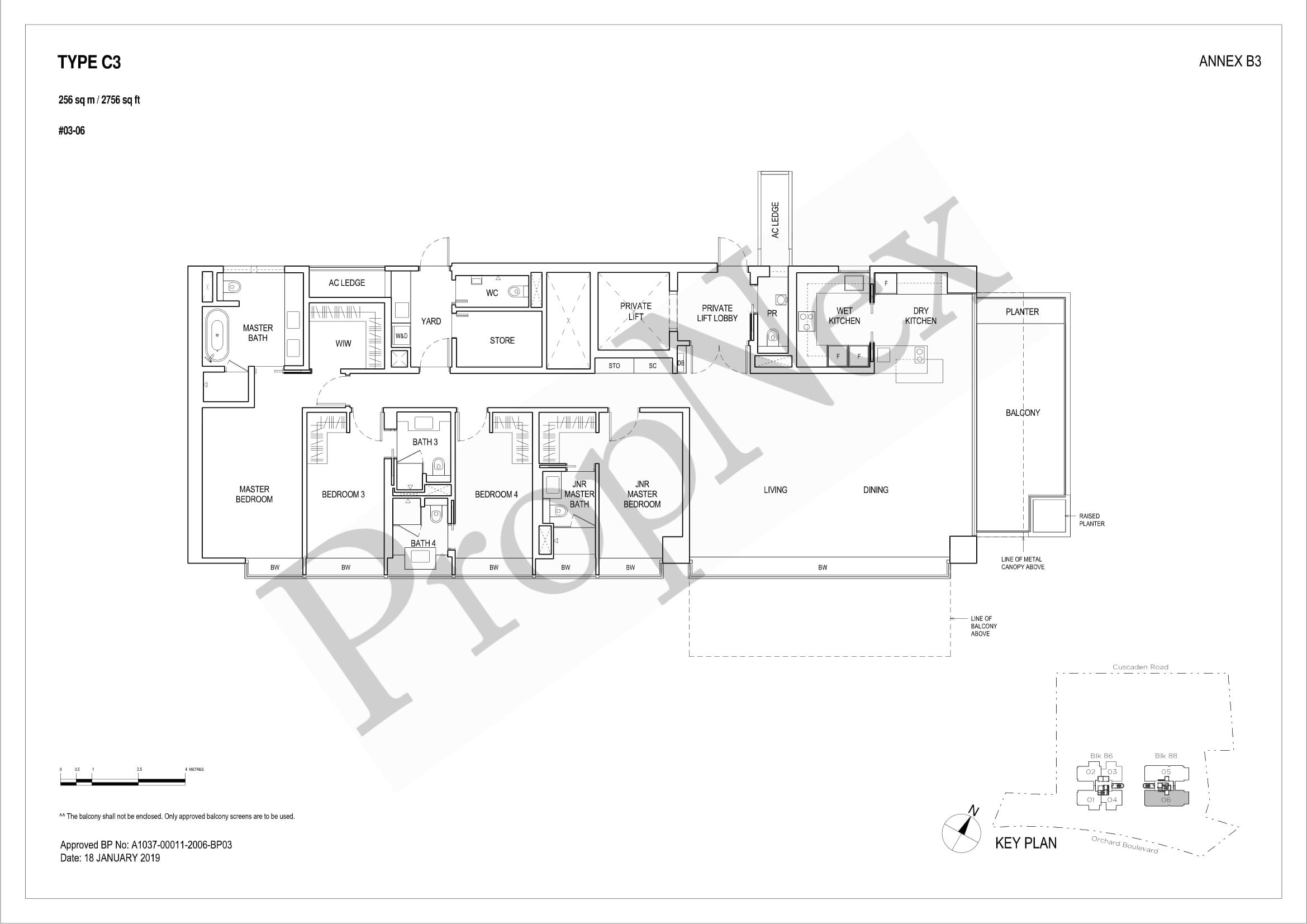 4 Bedroom C3 floor plan