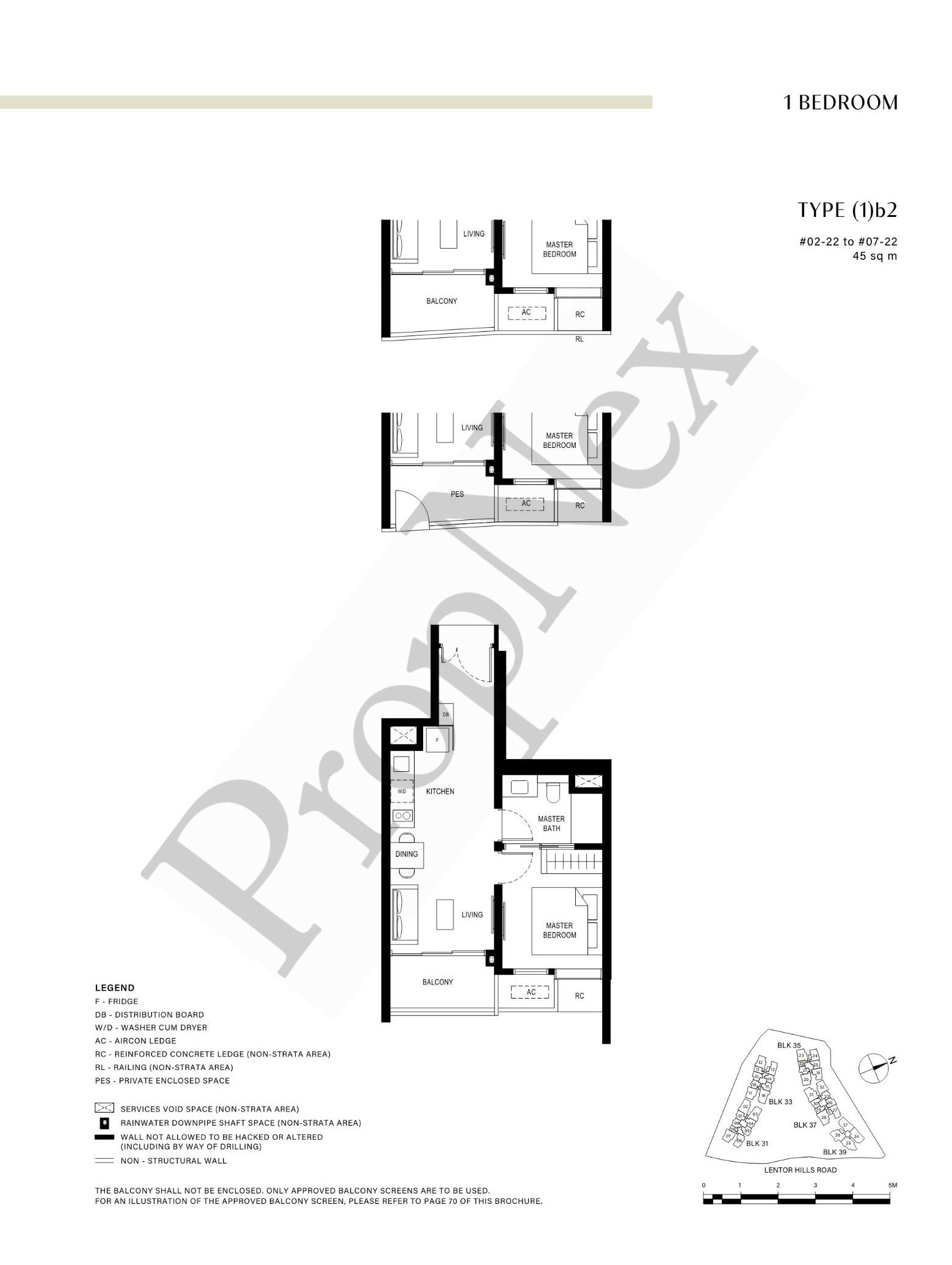 1 Bedroom (1)b2 floor plan