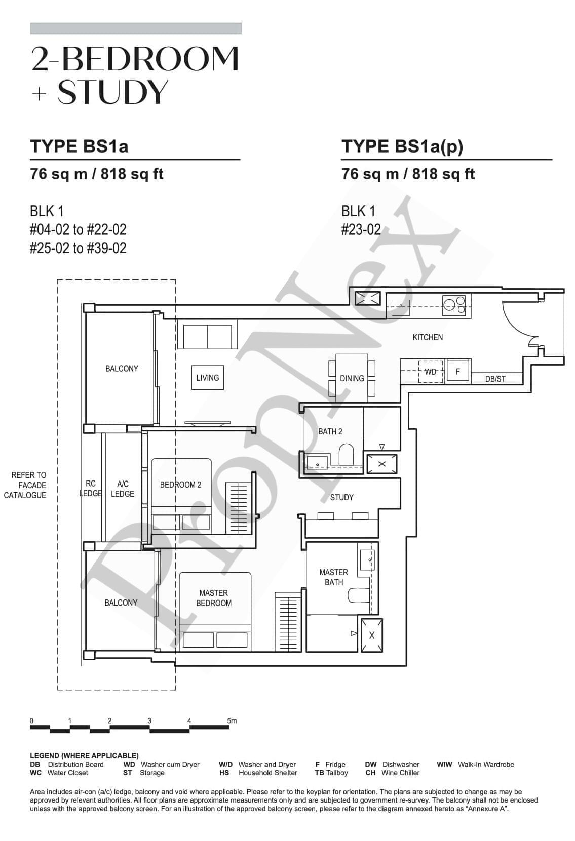 CanningHill Piers – 2-BEDROOM + STUDY BS1a(p)