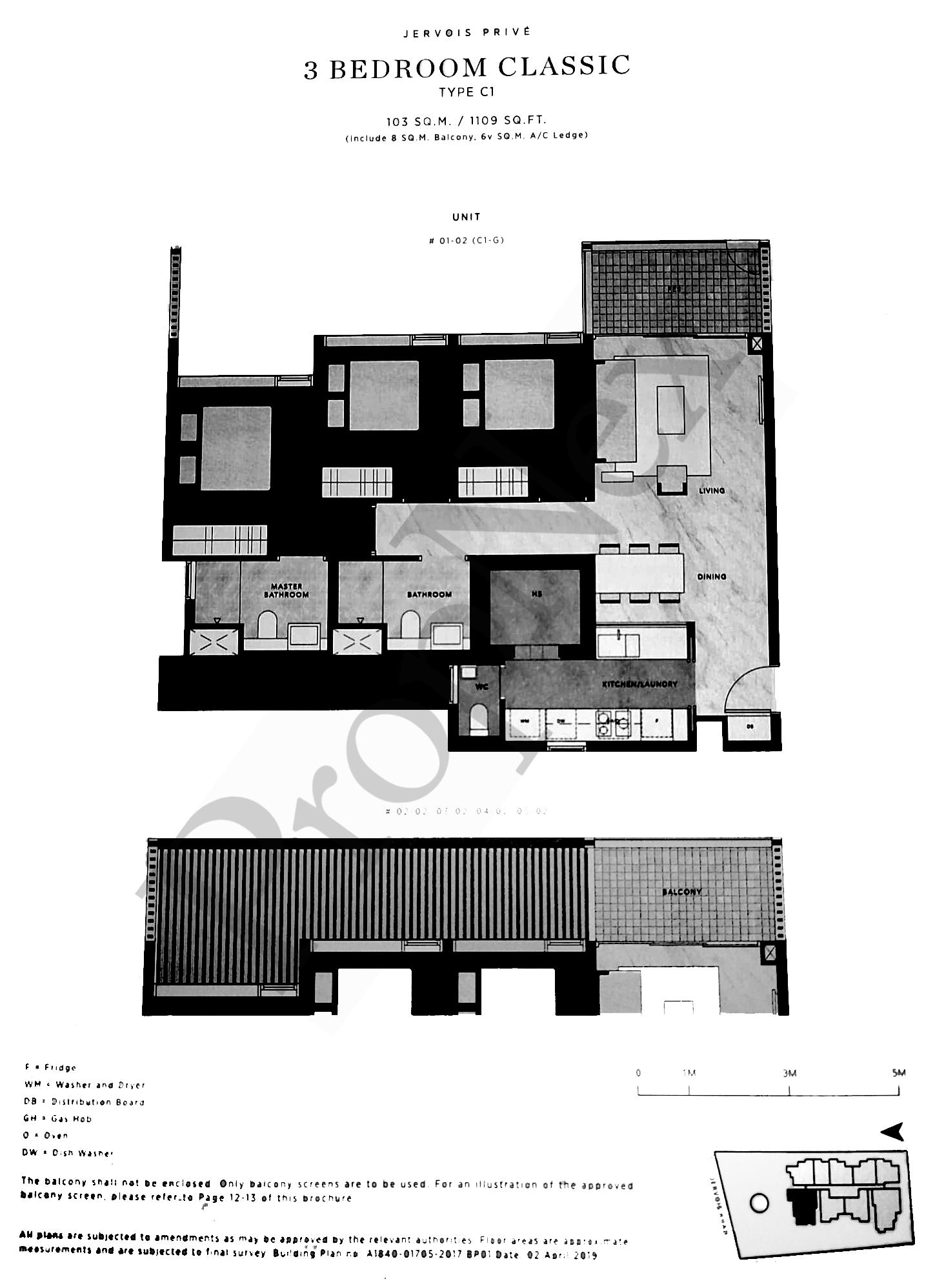 Jervois Privé – 3BR C1