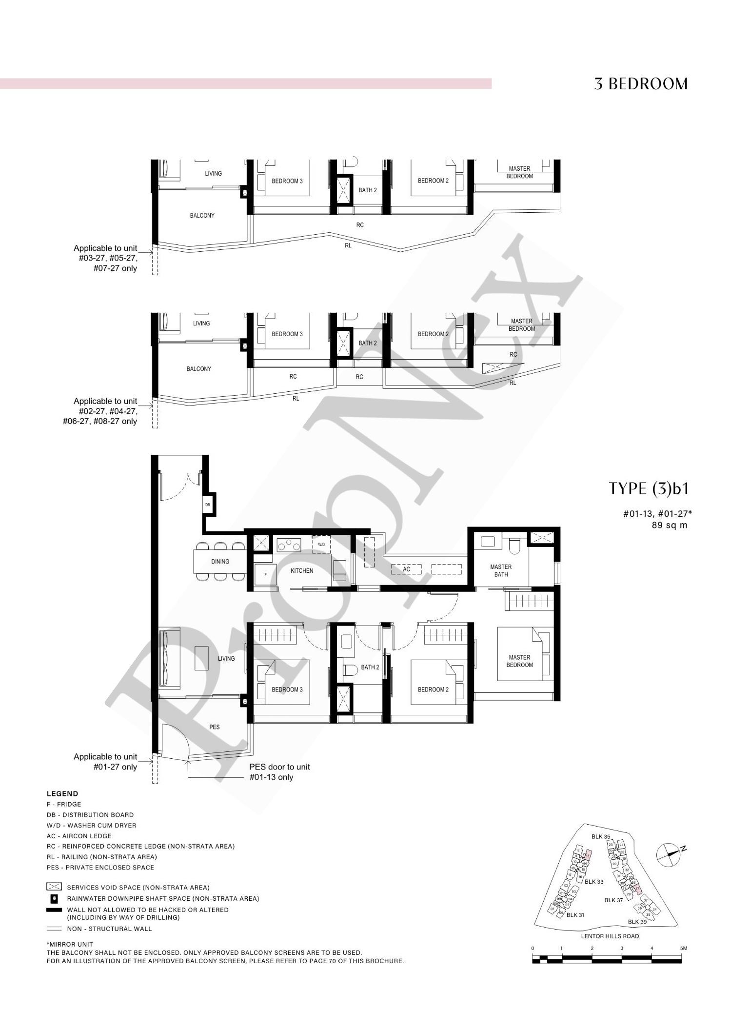 3 Bedroom (3)b1 floor plan