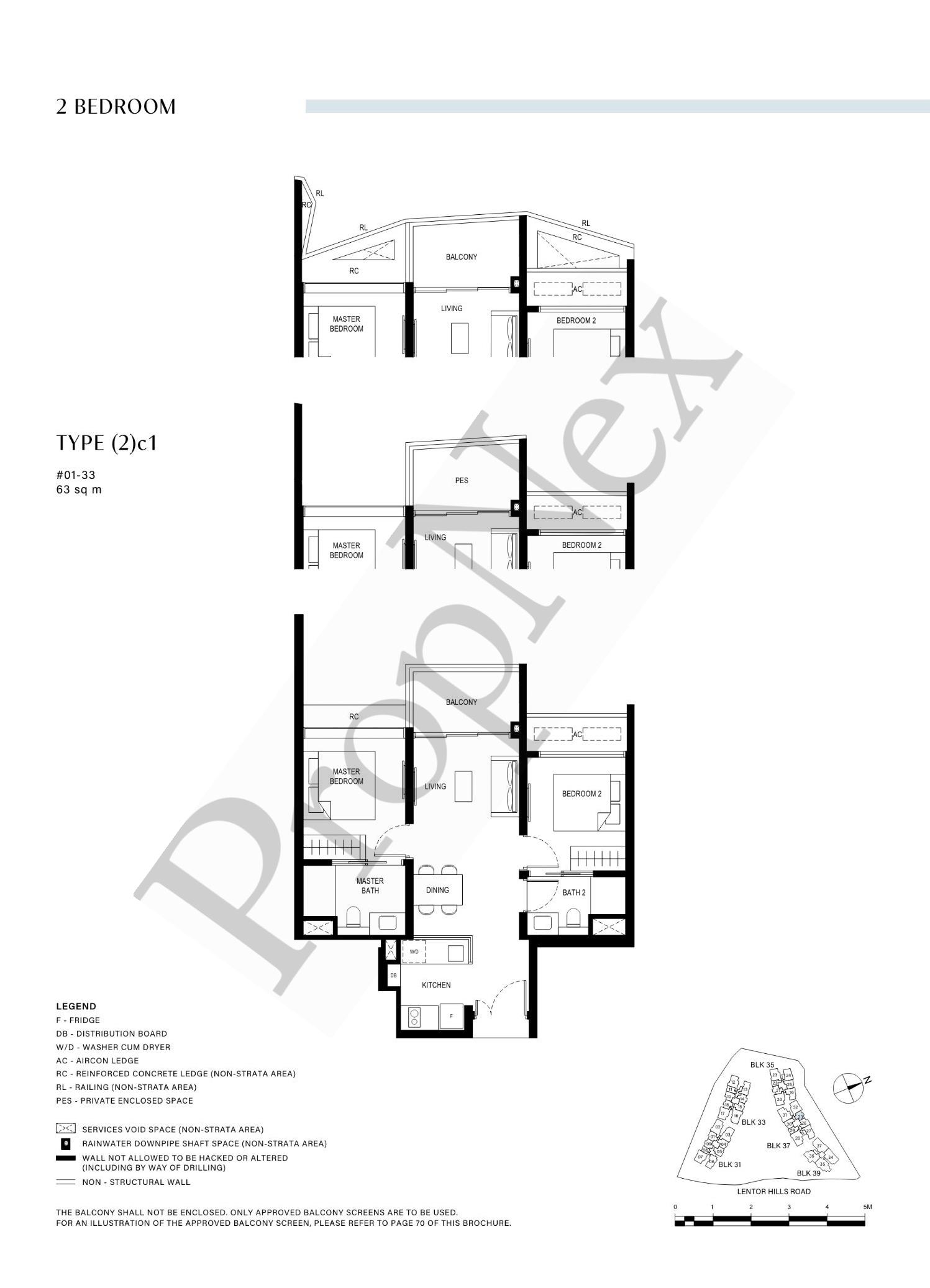 2 Bedroom (2)c1 floor plan
