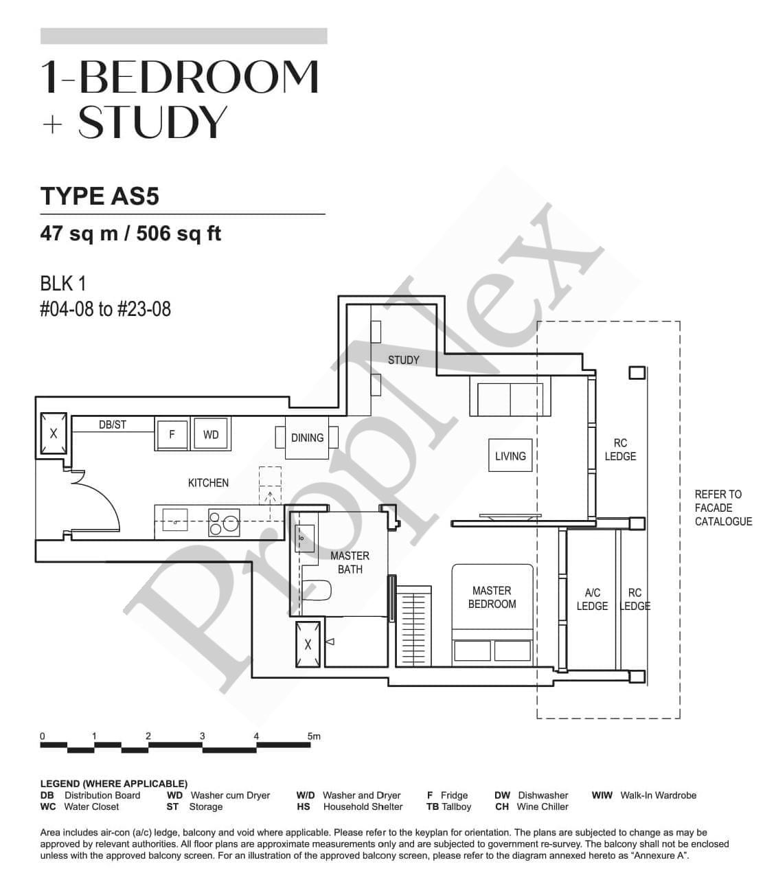 CanningHill Piers – 1-BEDROOM + STUDY AS5