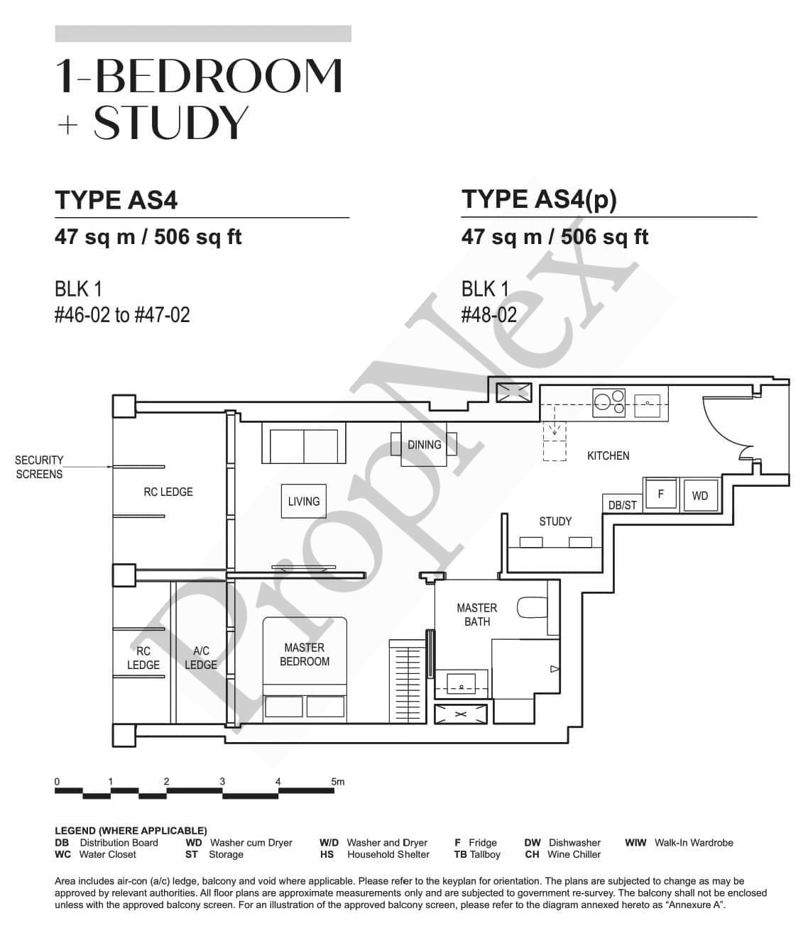 CanningHill Piers – 1-BEDROOM + STUDY AS4
