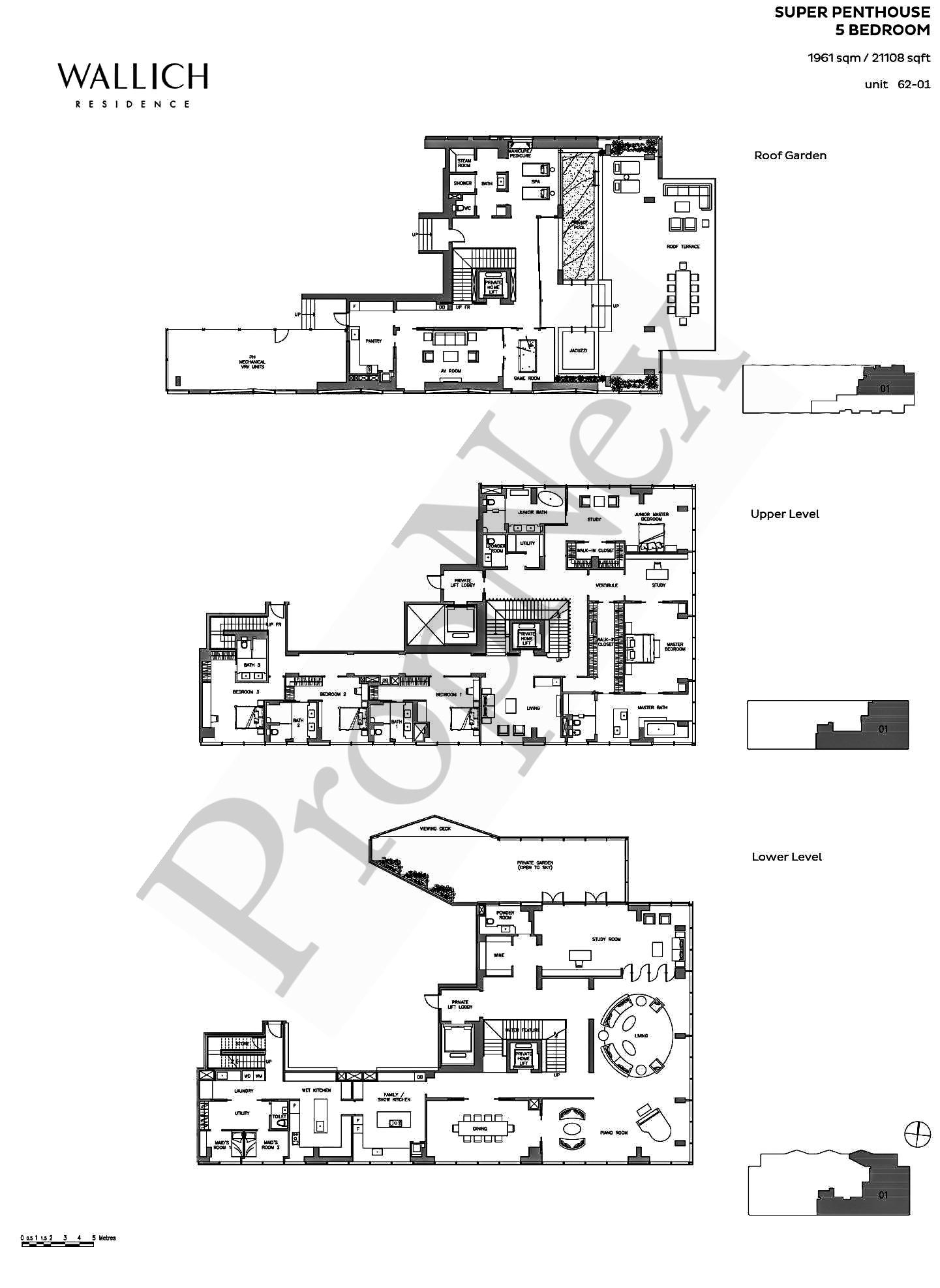 Wallich Residence – 5-BEDROOM + Penthouse,With Study SUPER PENTHOUSE