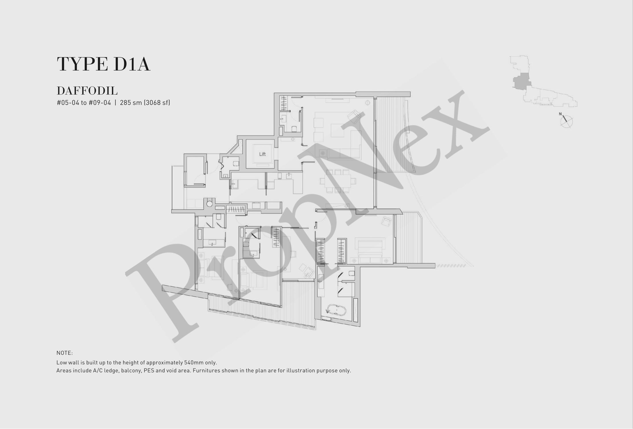 Eden Residences Capitol – 3-BEDROOM + With Study D1A