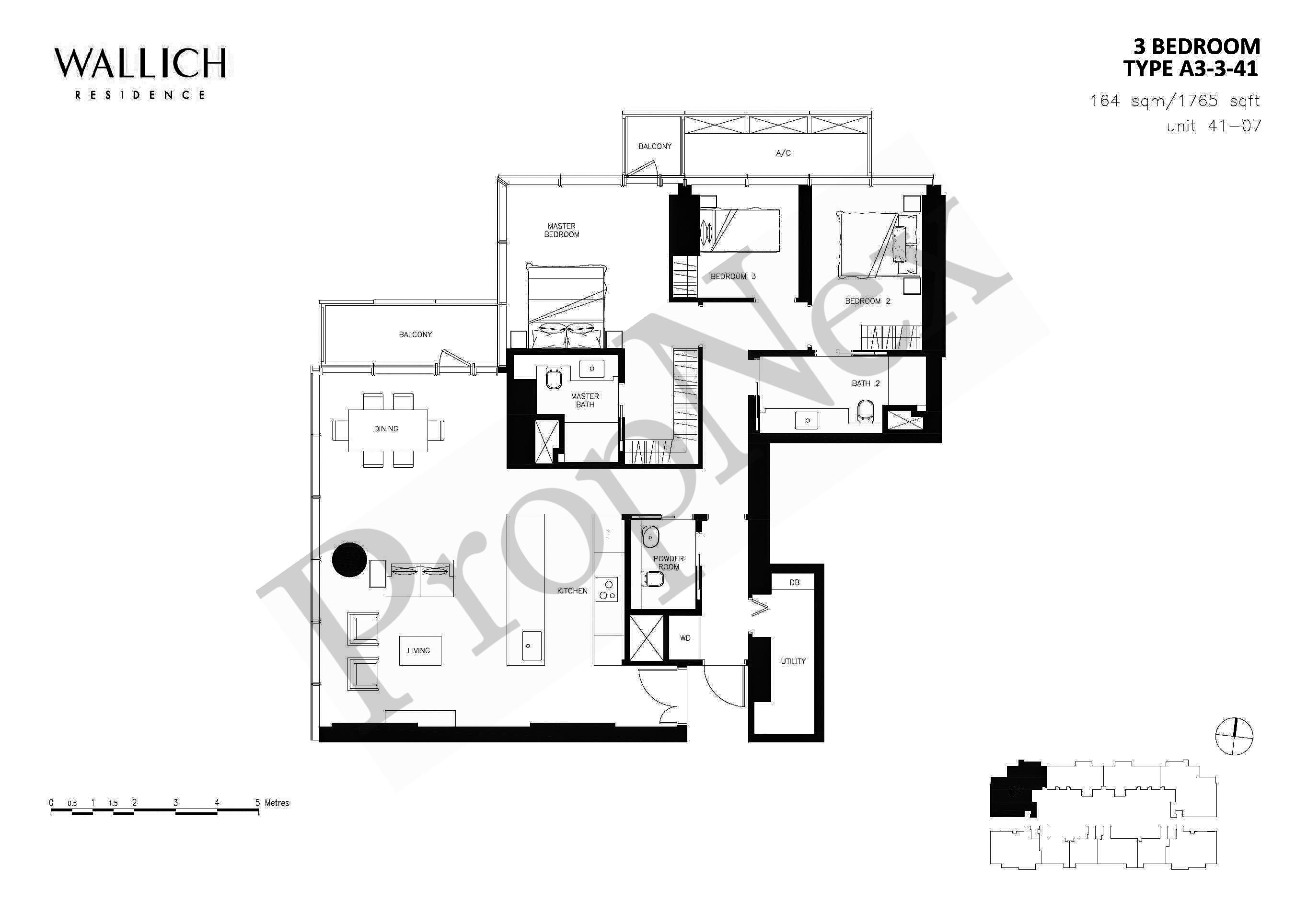 Wallich Residence – 3 BEDROOM A3-3-41