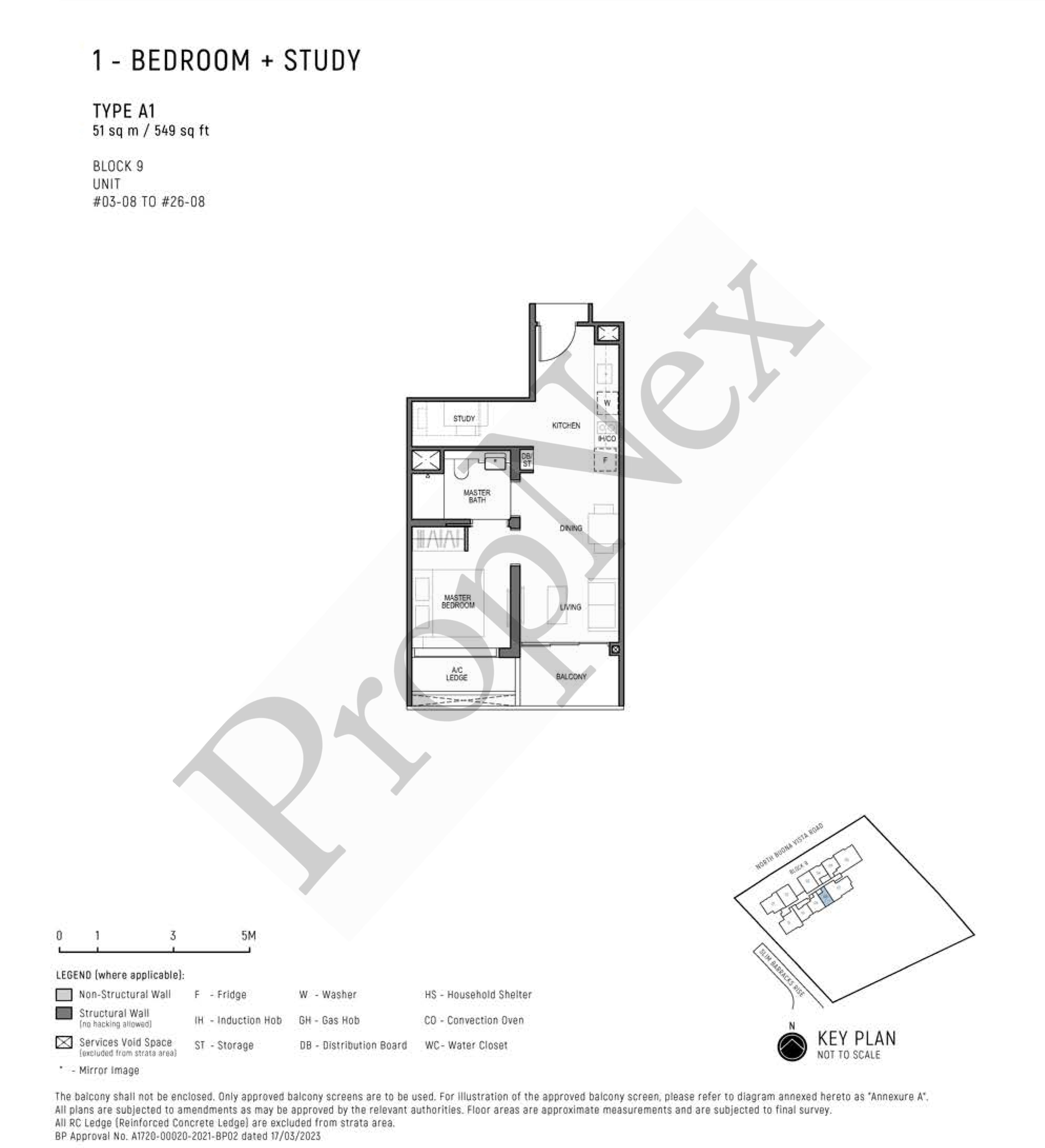 Blossoms By The Park – 1 Bedroom + Study A1