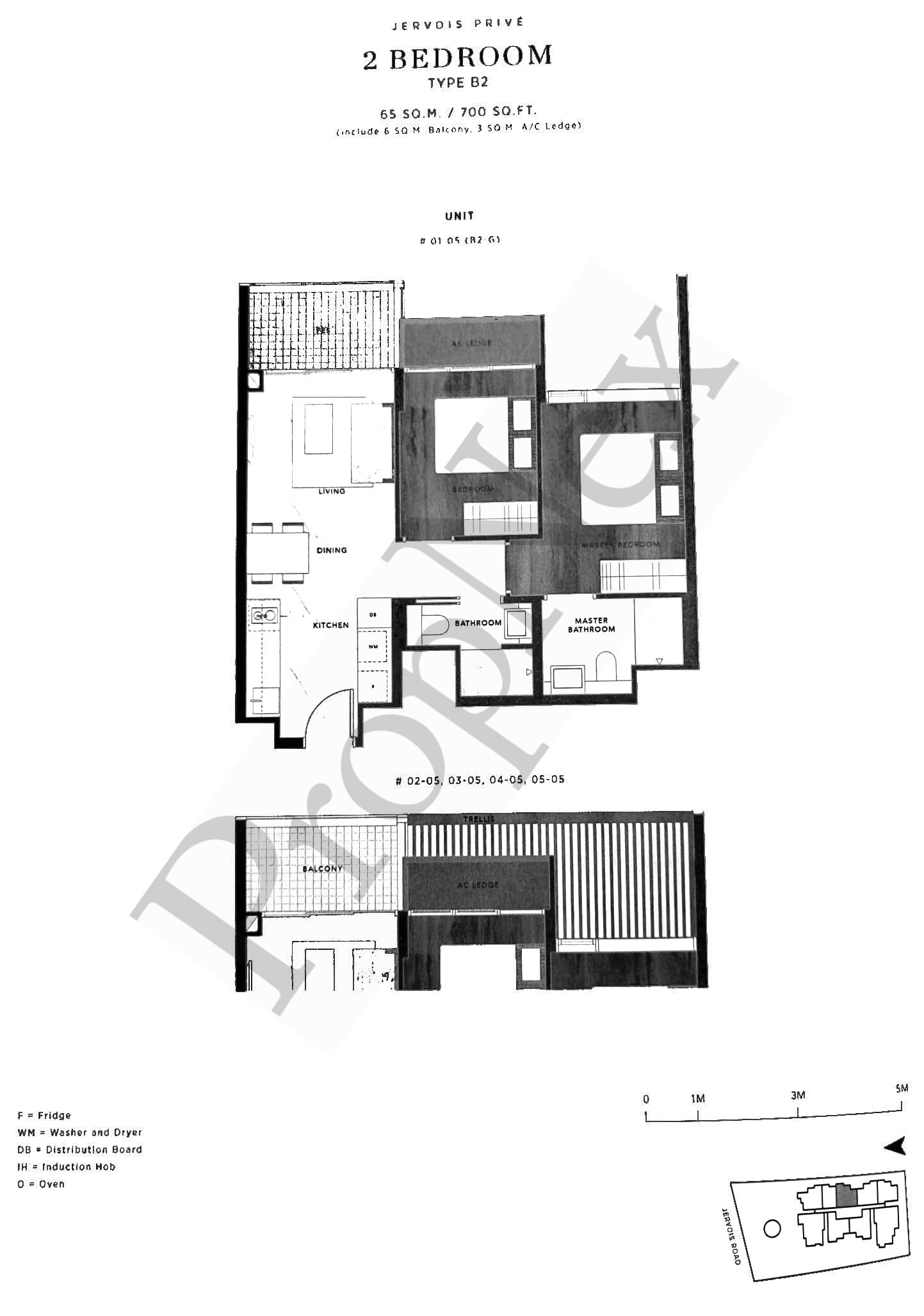 Jervois Privé – 2BR B2