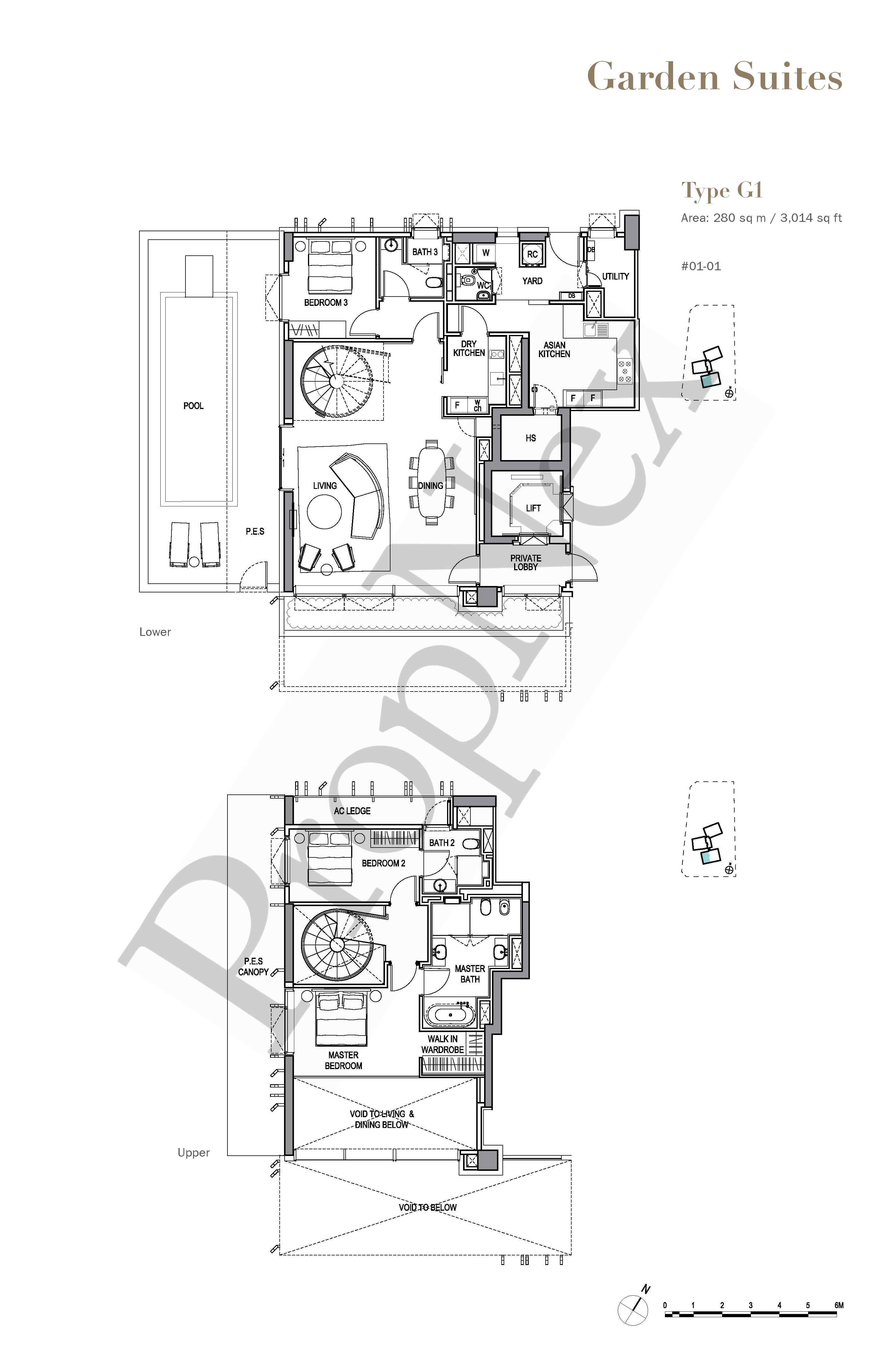 3-BEDROOM G1 floor plan