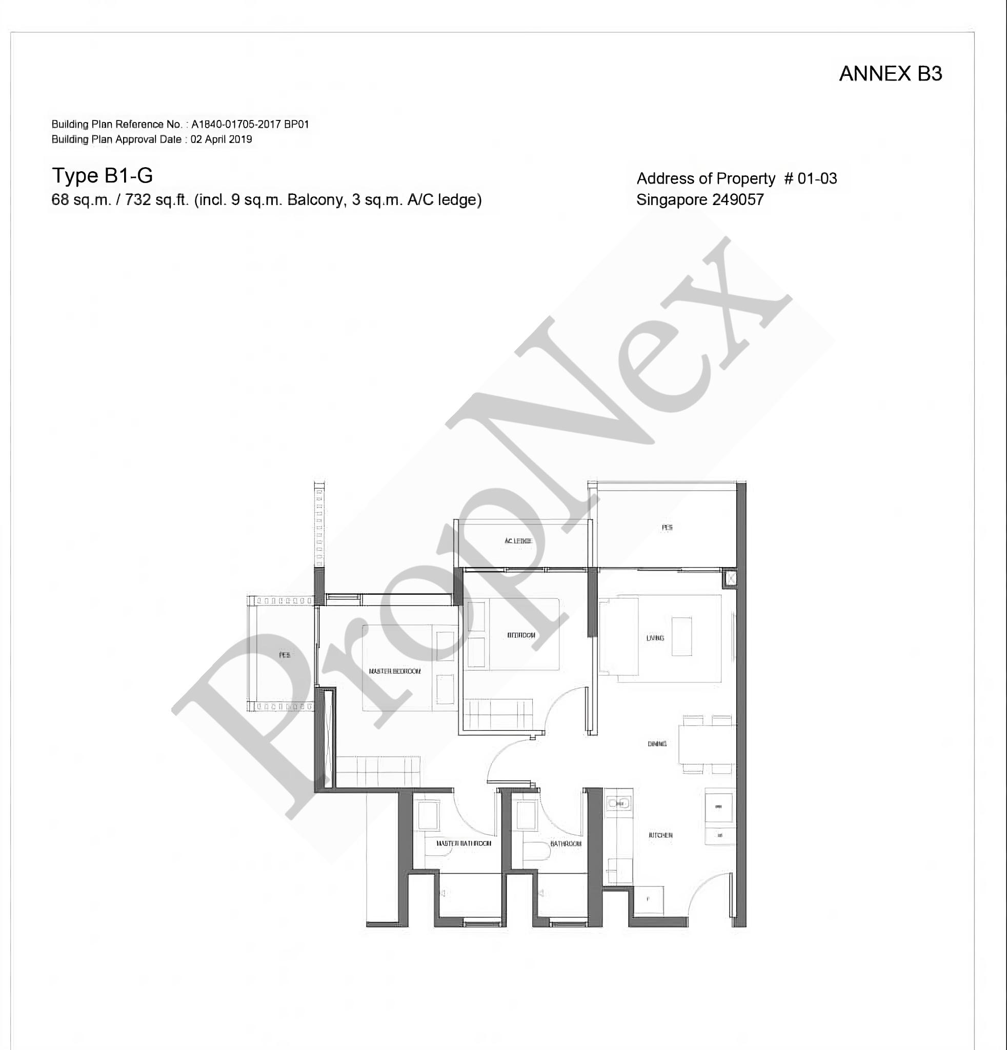 Jervois Privé – 2BR B1-G