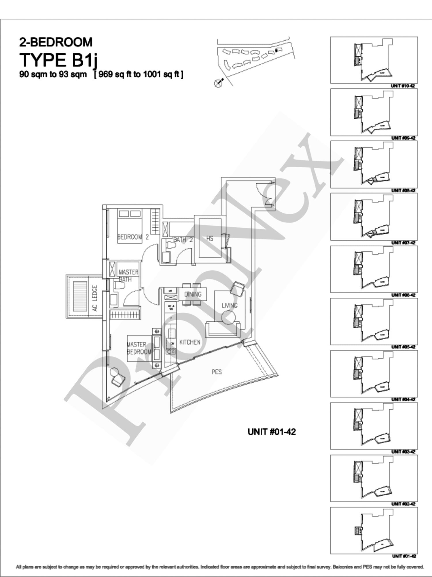 Corals at Keppel Bay – 2-BEDROOM B1j - 969sqft