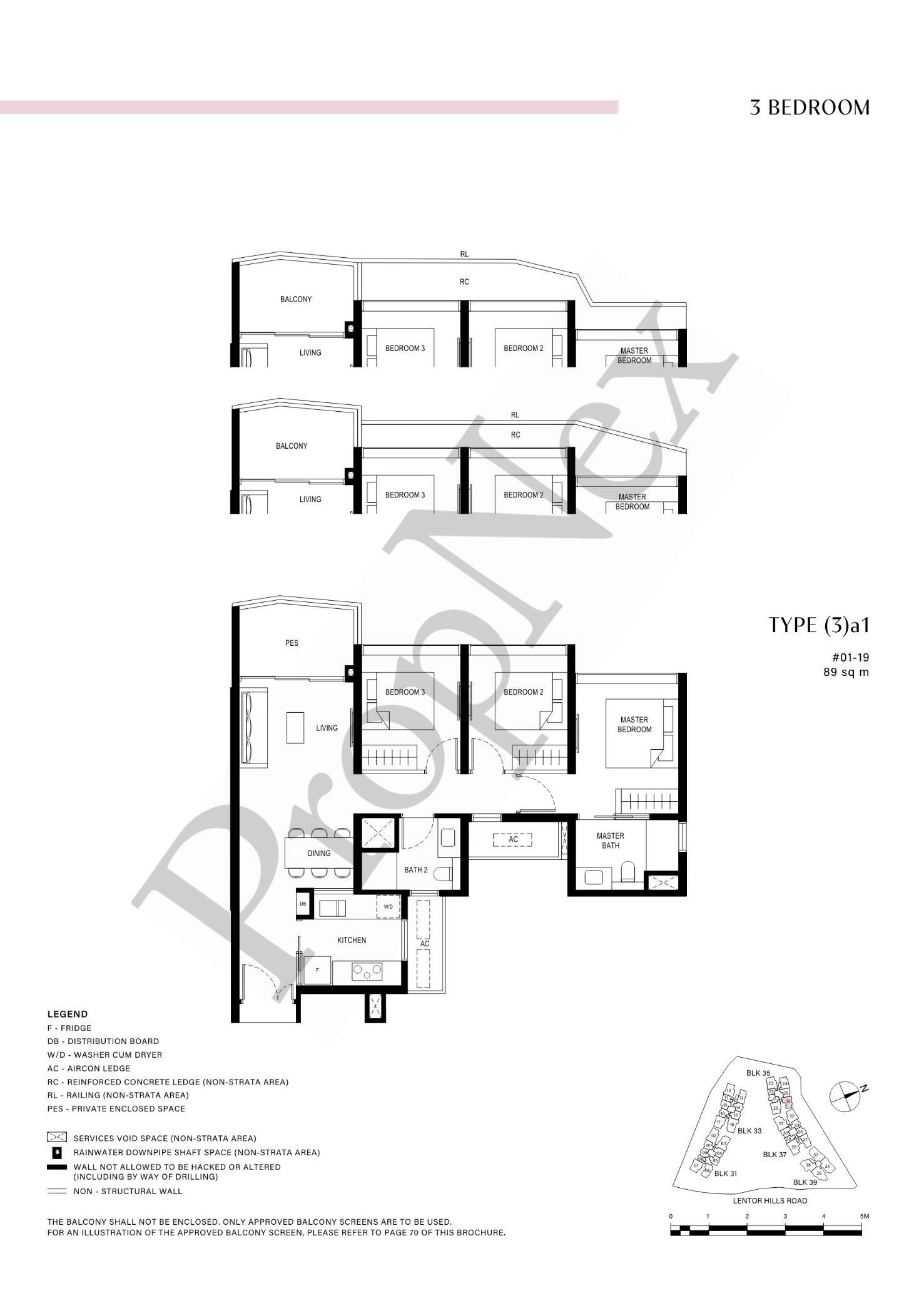 3 Bedroom (3)a1 floor plan
