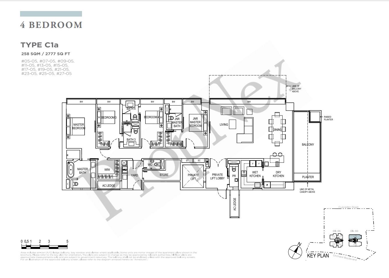 4 Bedroom C1a floor plan