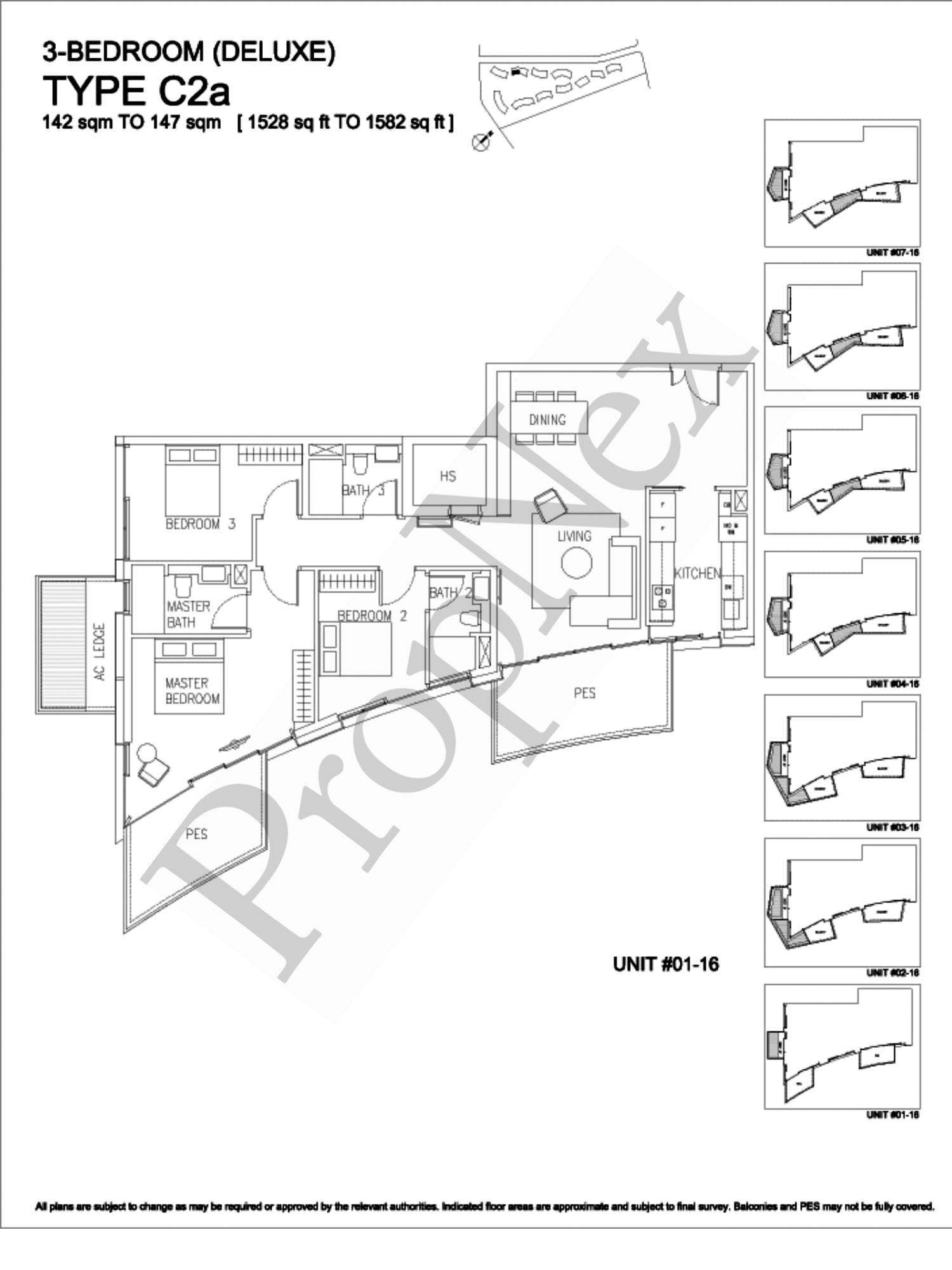 Corals at Keppel Bay – 3-BEDROOM C2a - 1582sqft
