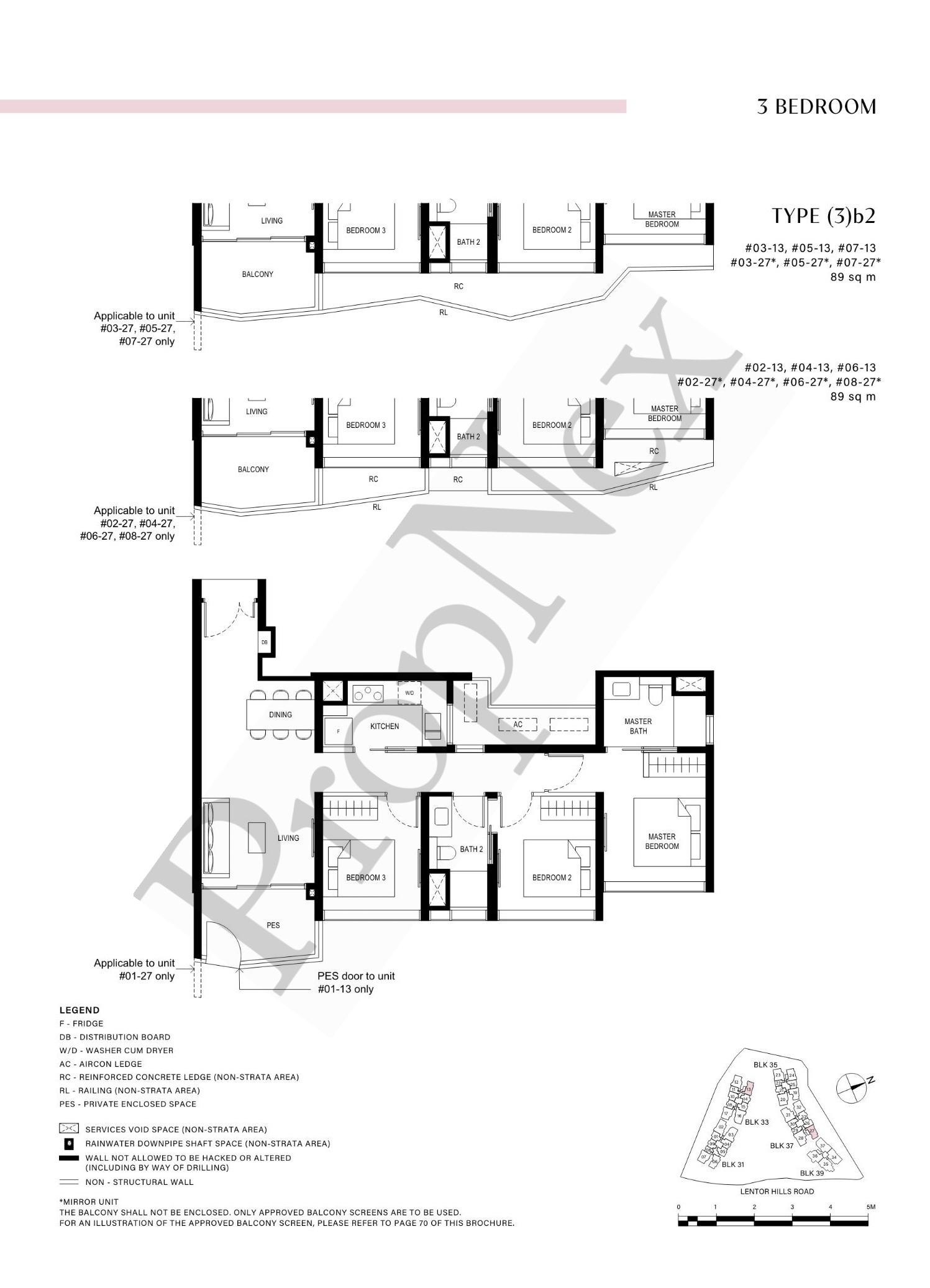 3 Bedroom (3)b2 floor plan