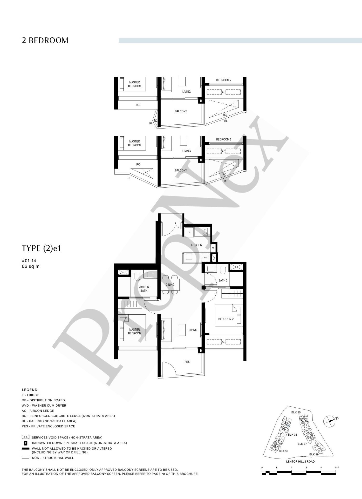 2 Bedroom (2)e1 floor plan