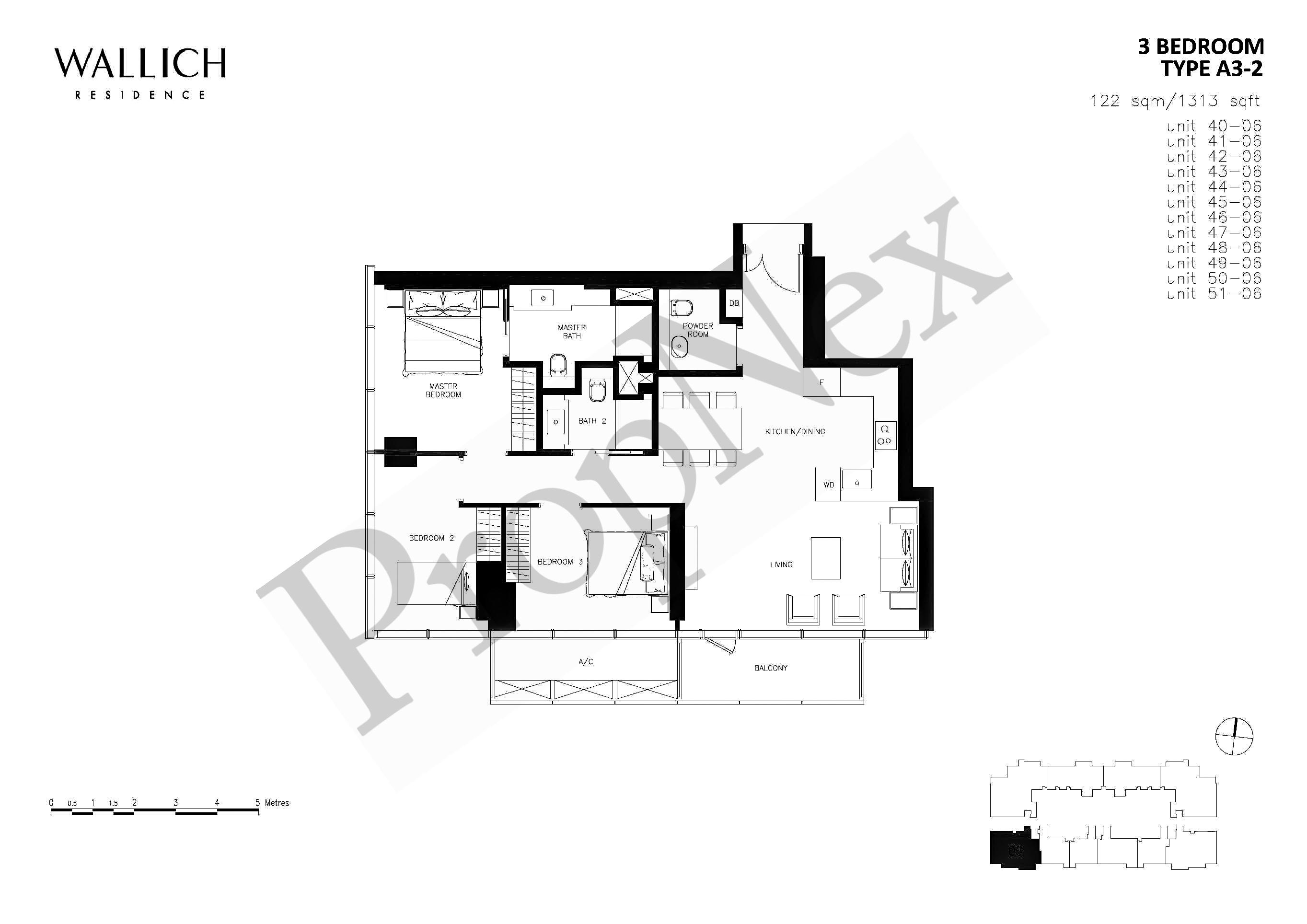 Wallich Residence – 3 BEDROOM A3-2
