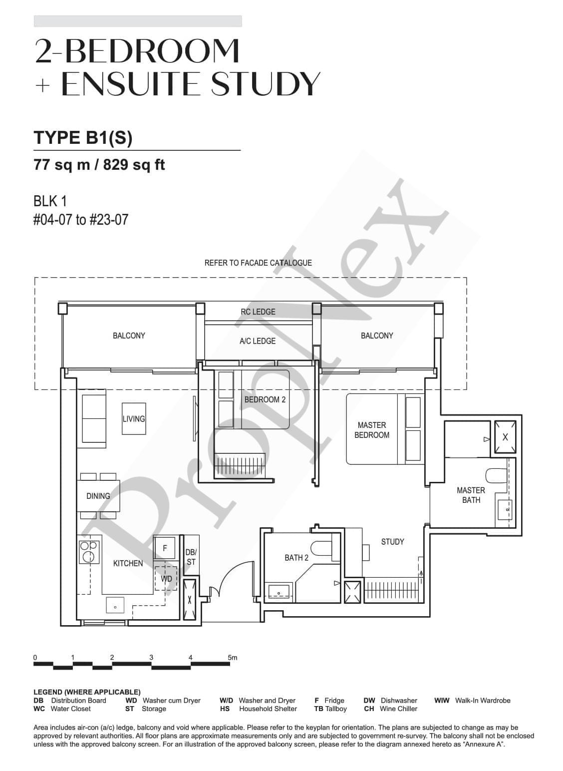 CanningHill Piers – 2-BEDROOM + ENSUITE STUDY B1(S)