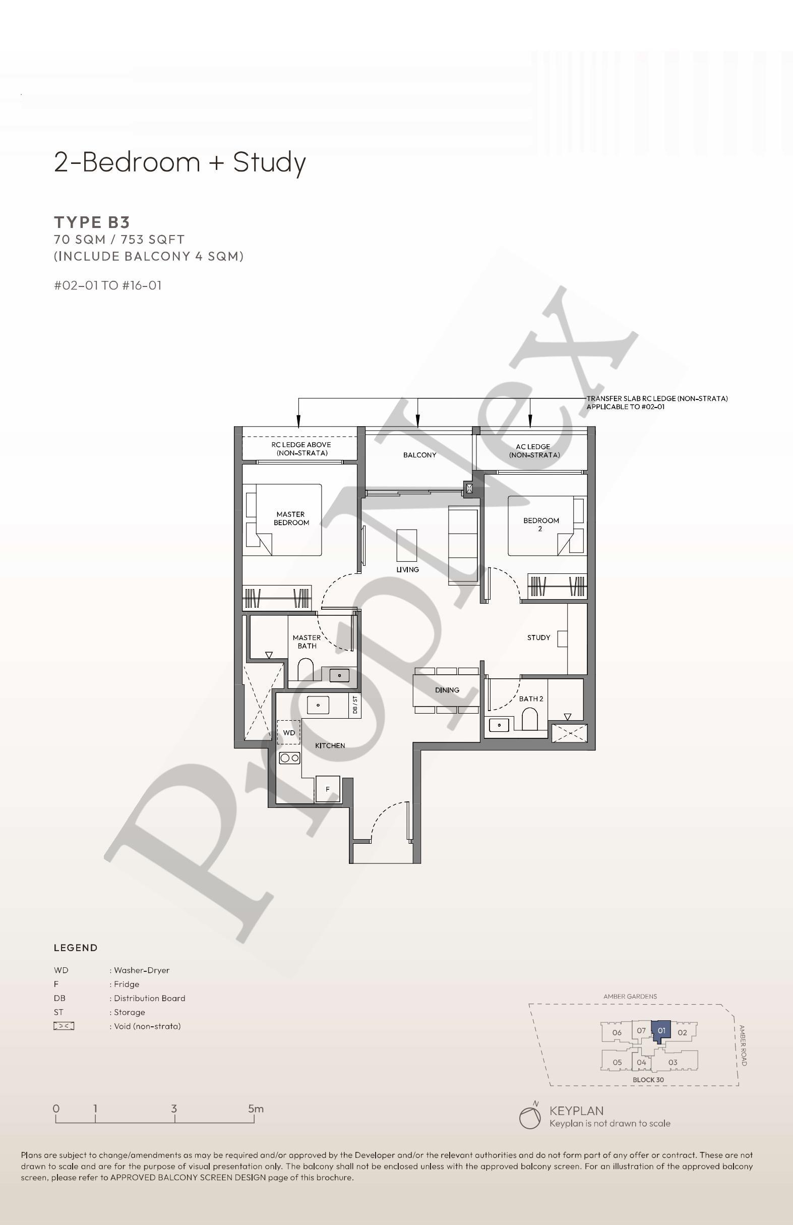 Amber House – 2-BEDROOM + With Study B3