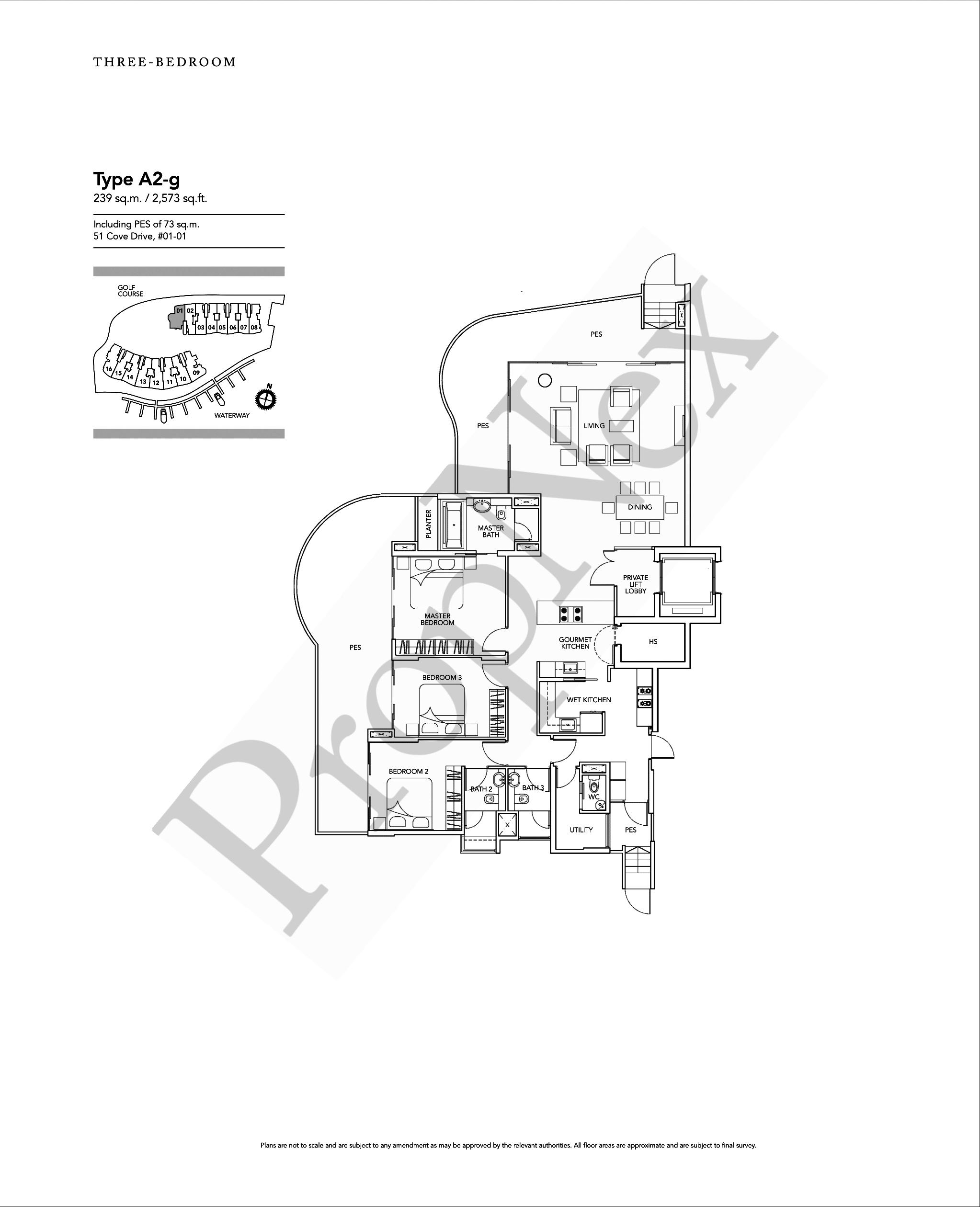 Turquoise – 3-BEDROOM A2-G