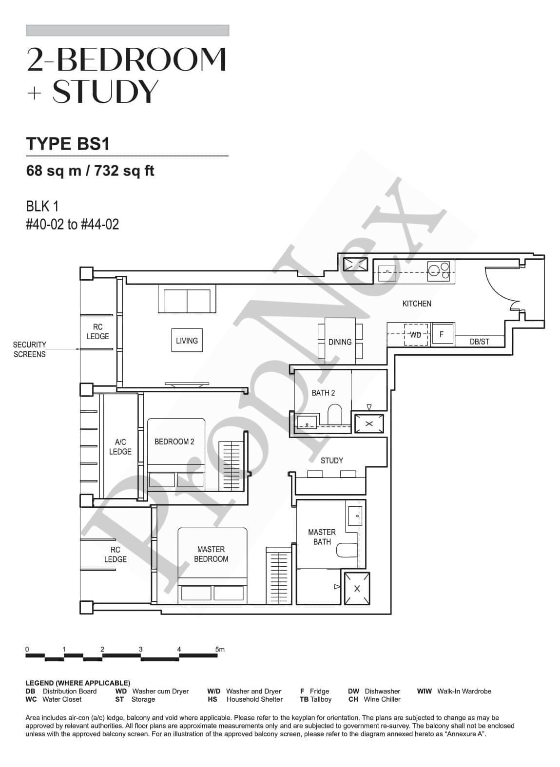CanningHill Piers – 2-BEDROOM + STUDY BS1