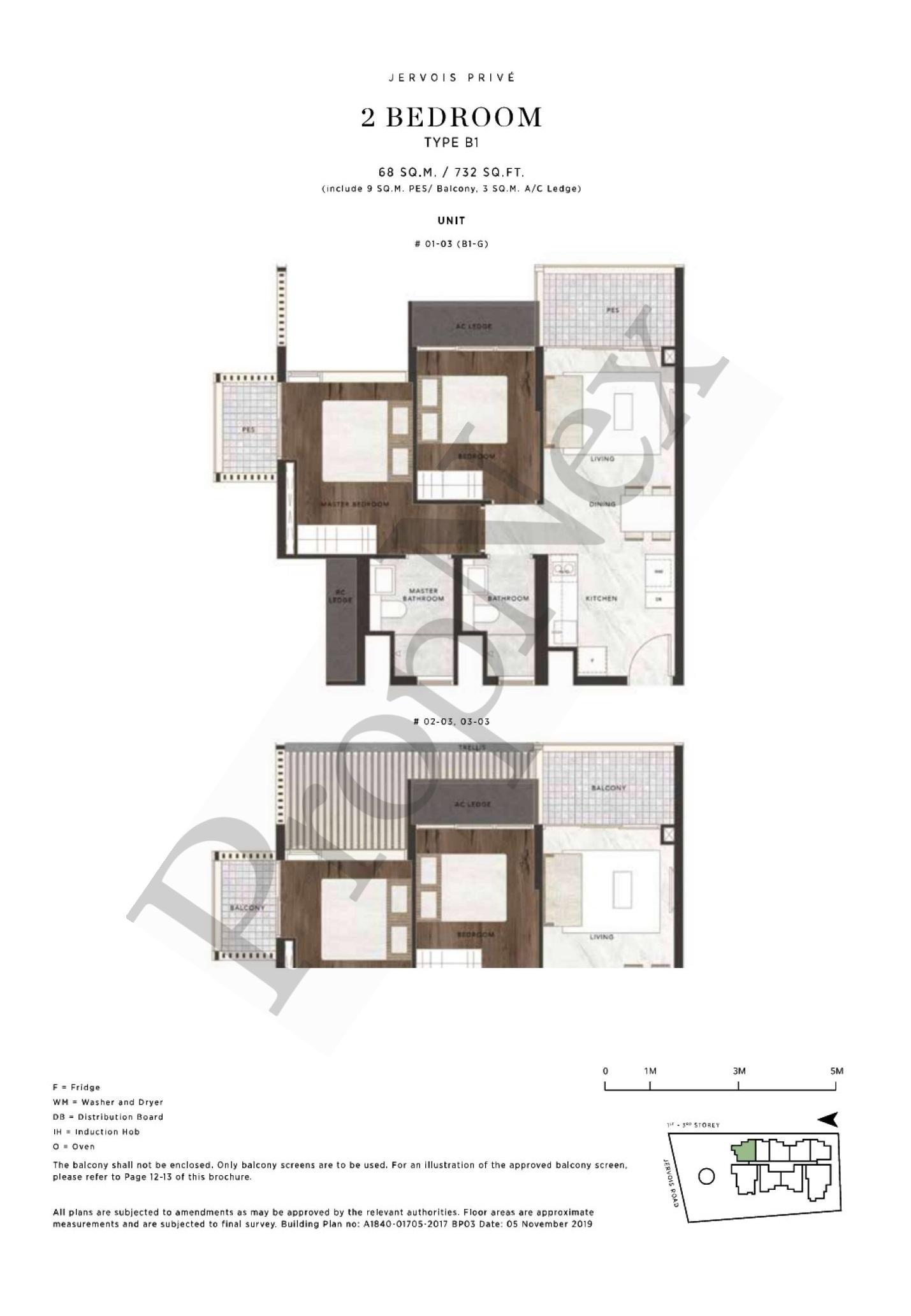 Jervois Privé – 2BR B1